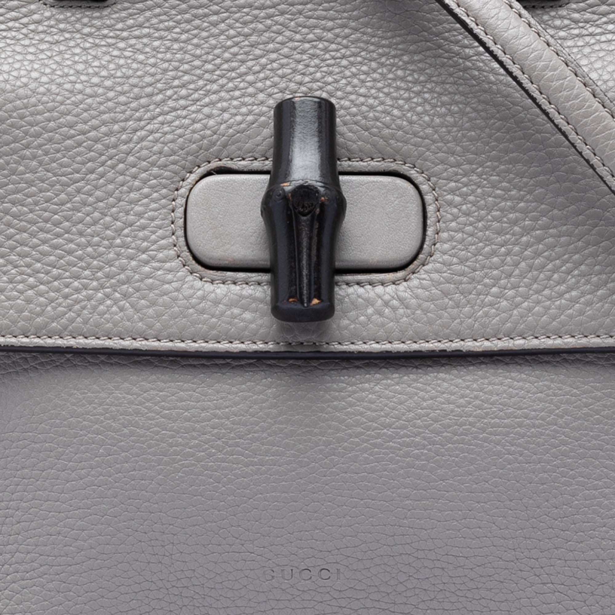 Gucci Small Leather Bamboo Daily Satchel Size ONE SIZE - 6 Thumbnail