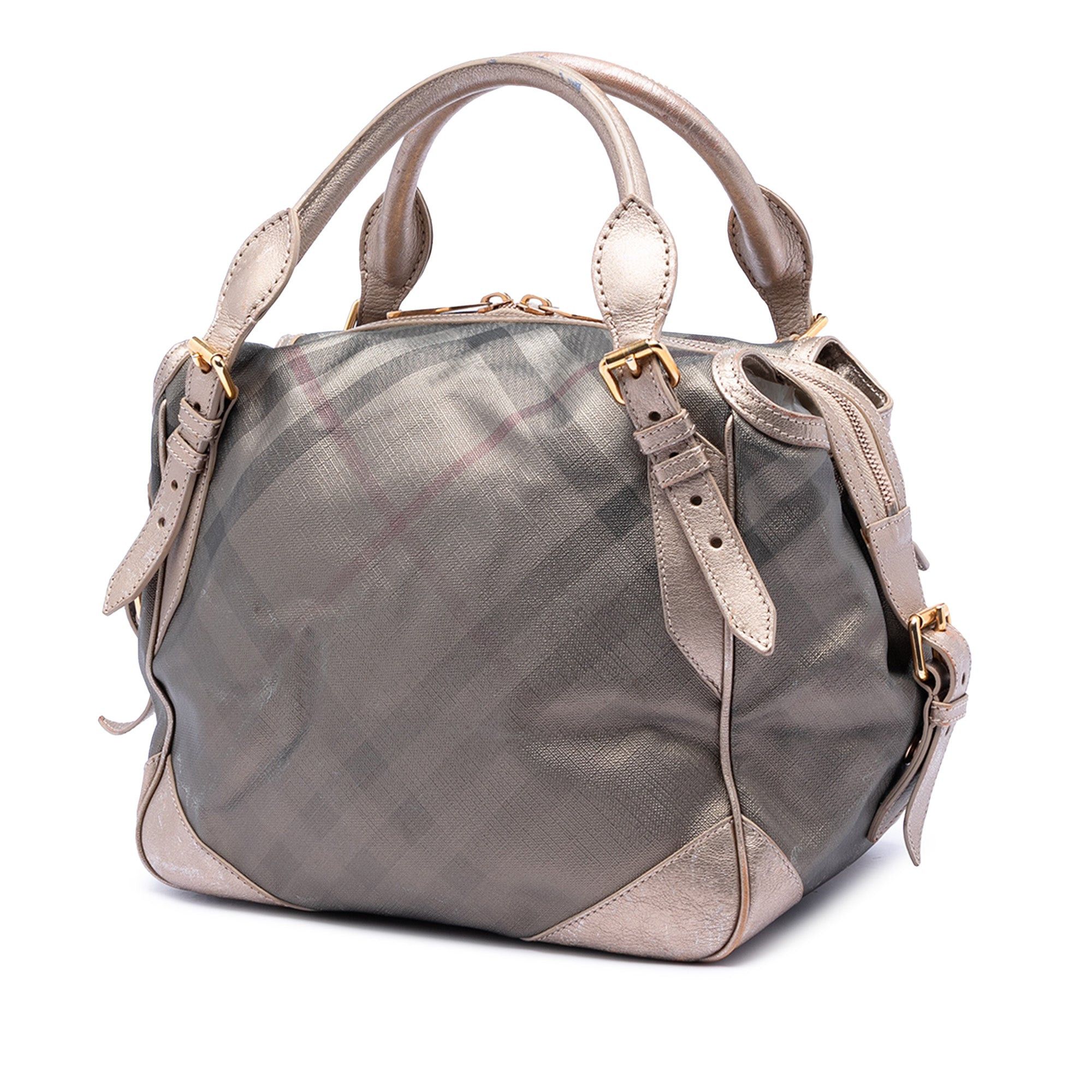 Burberry Smoke Check Coated Canvas Oakford Handbag Size ONE SIZE - 2 Thumbnail