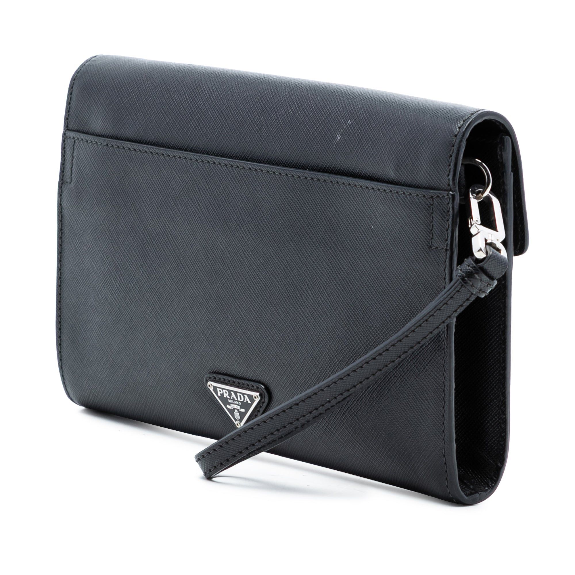 Prada Saffiano Envelope Push Lock Clutch Size ONE SIZE - 2 Thumbnail