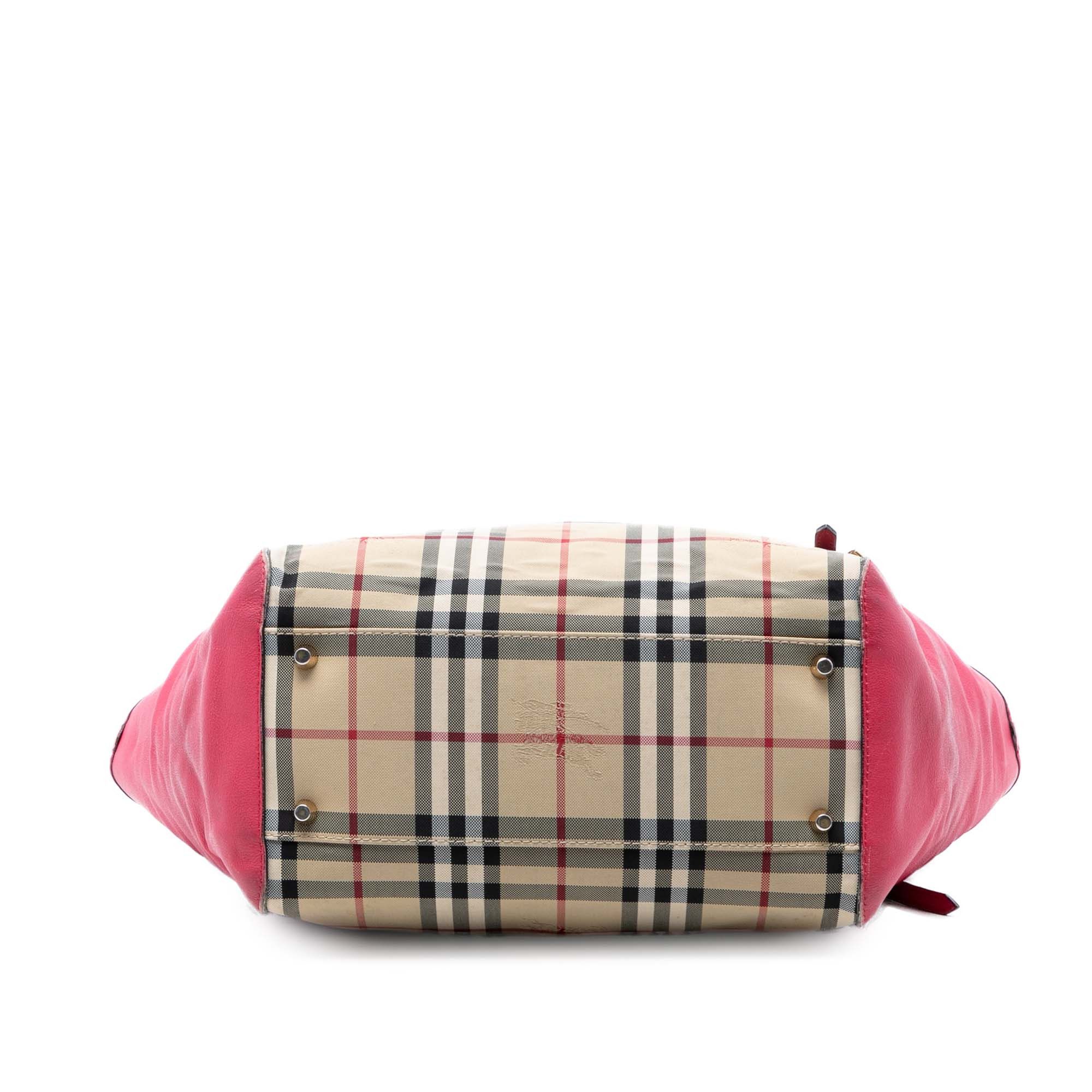 Burberry Small Haymarket Check Canvas and Leather Canterbury Tote Size ONE SIZE - 3 Thumbnail