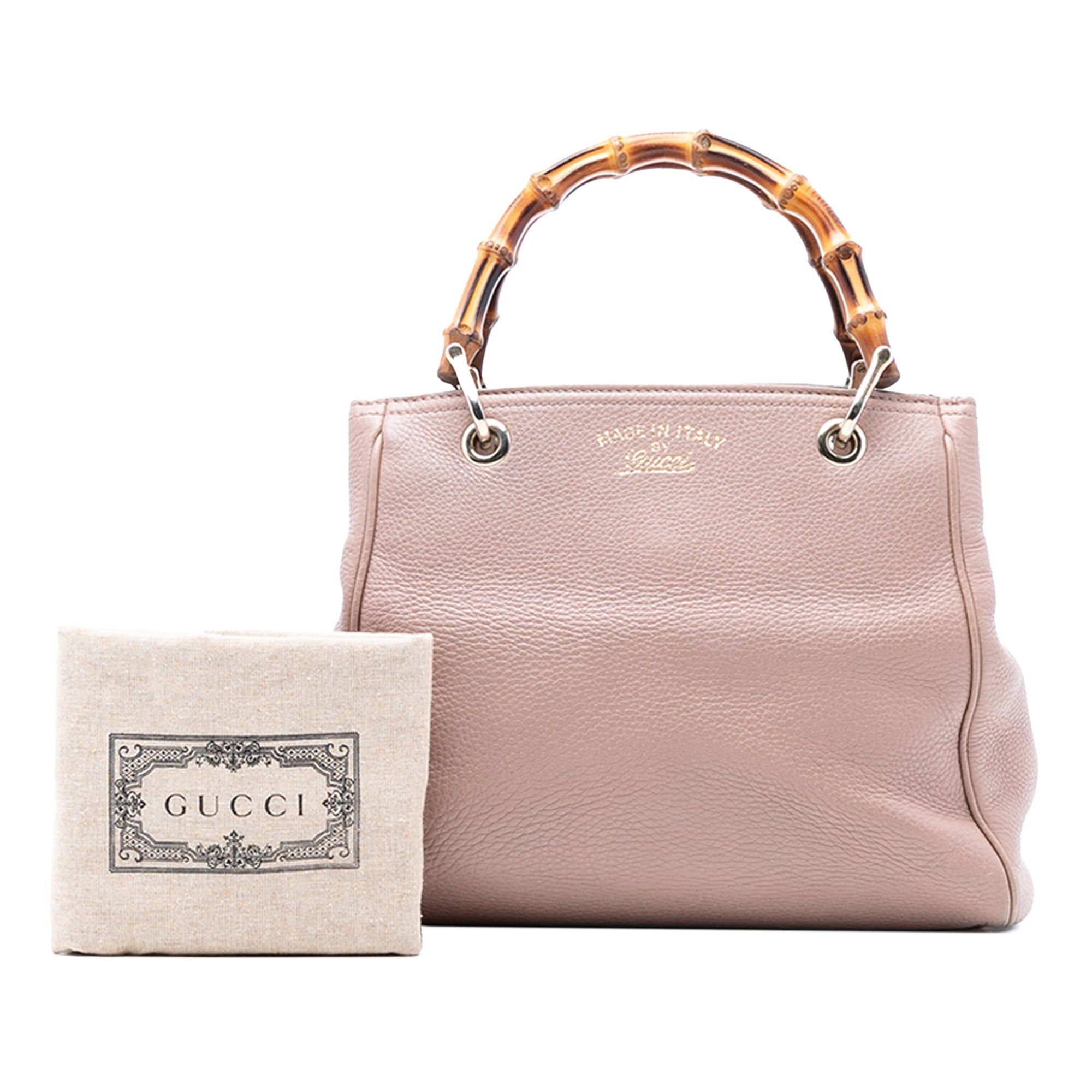 Gucci Small Calfskin Bamboo Shopper Satchel Size ONE SIZE - 8 Thumbnail
