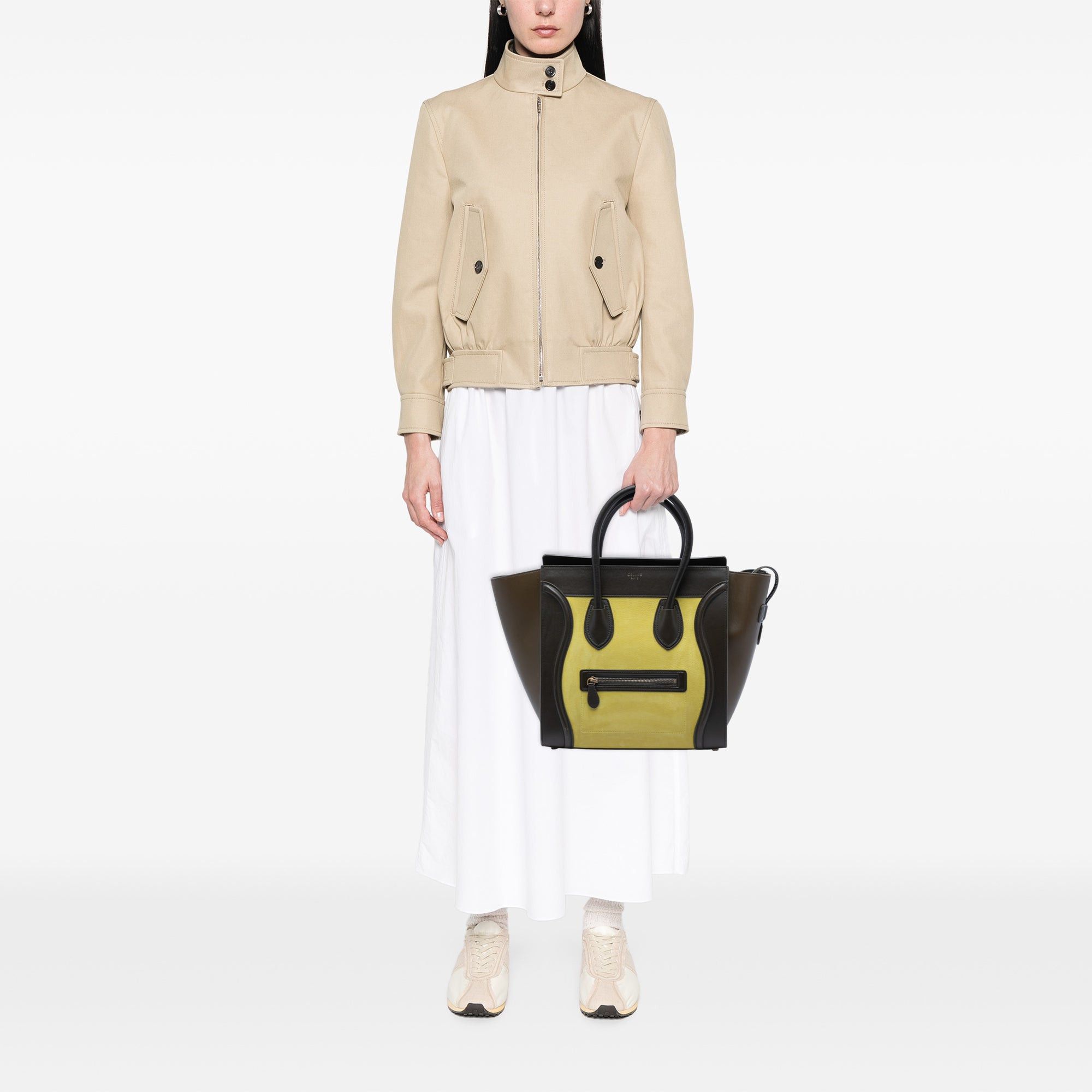 Celine Mini Tricolor Nubuck and Smooth Calfskin Luggage Tote Size ONE SIZE - 7 Thumbnail