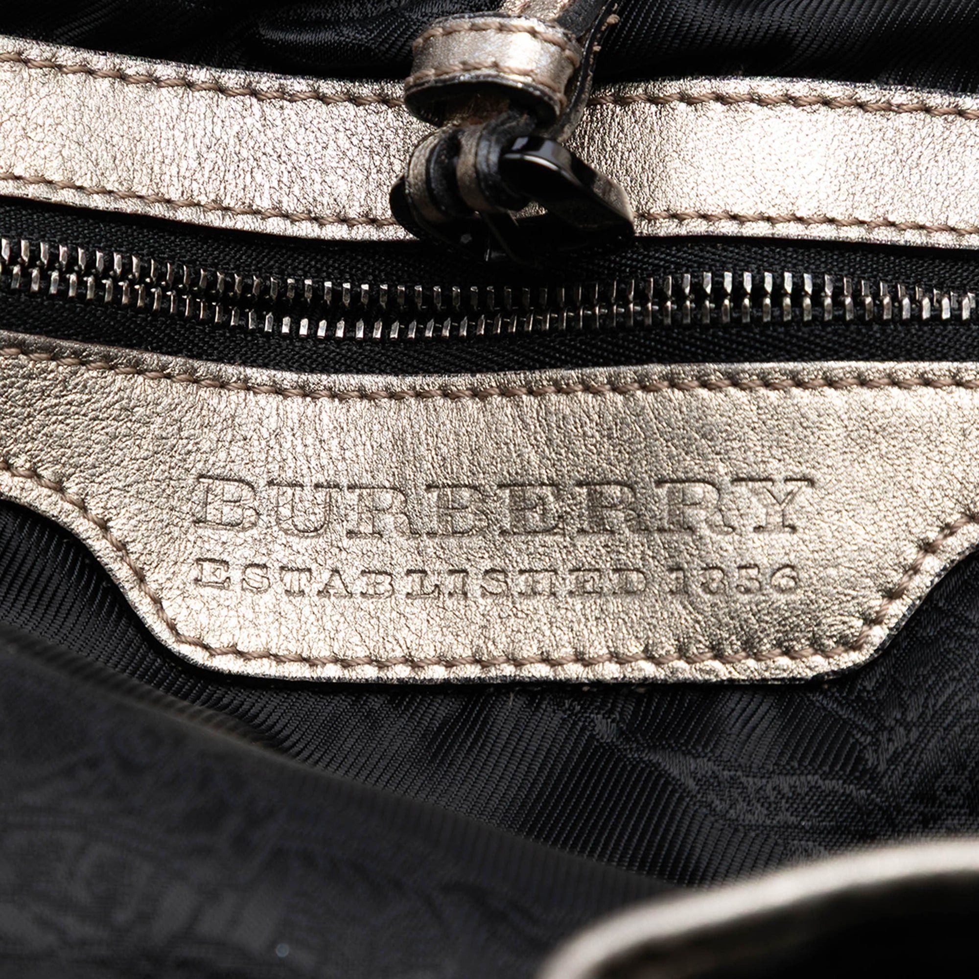 Burberry Metallic Woven Leather Tote Size ONE SIZE - 5 Thumbnail