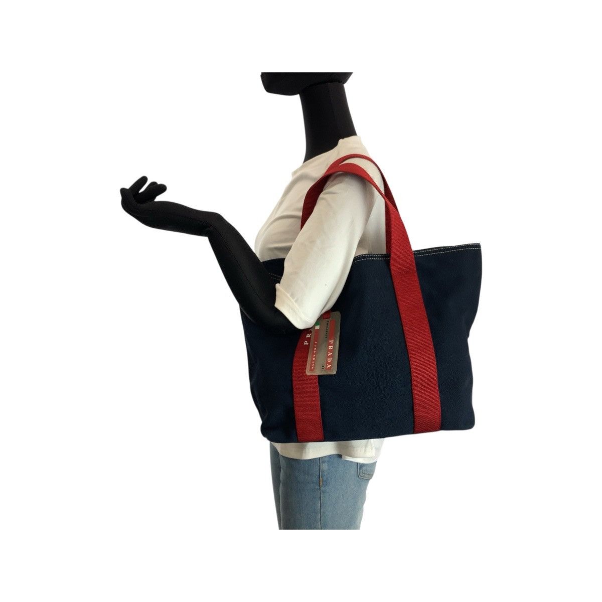 Prada Prada Prada Sports Canvas Tote Bag Textile Tote Bag 4VA134 DUTY FREE for USA Size ONE SIZE - 7 Thumbnail