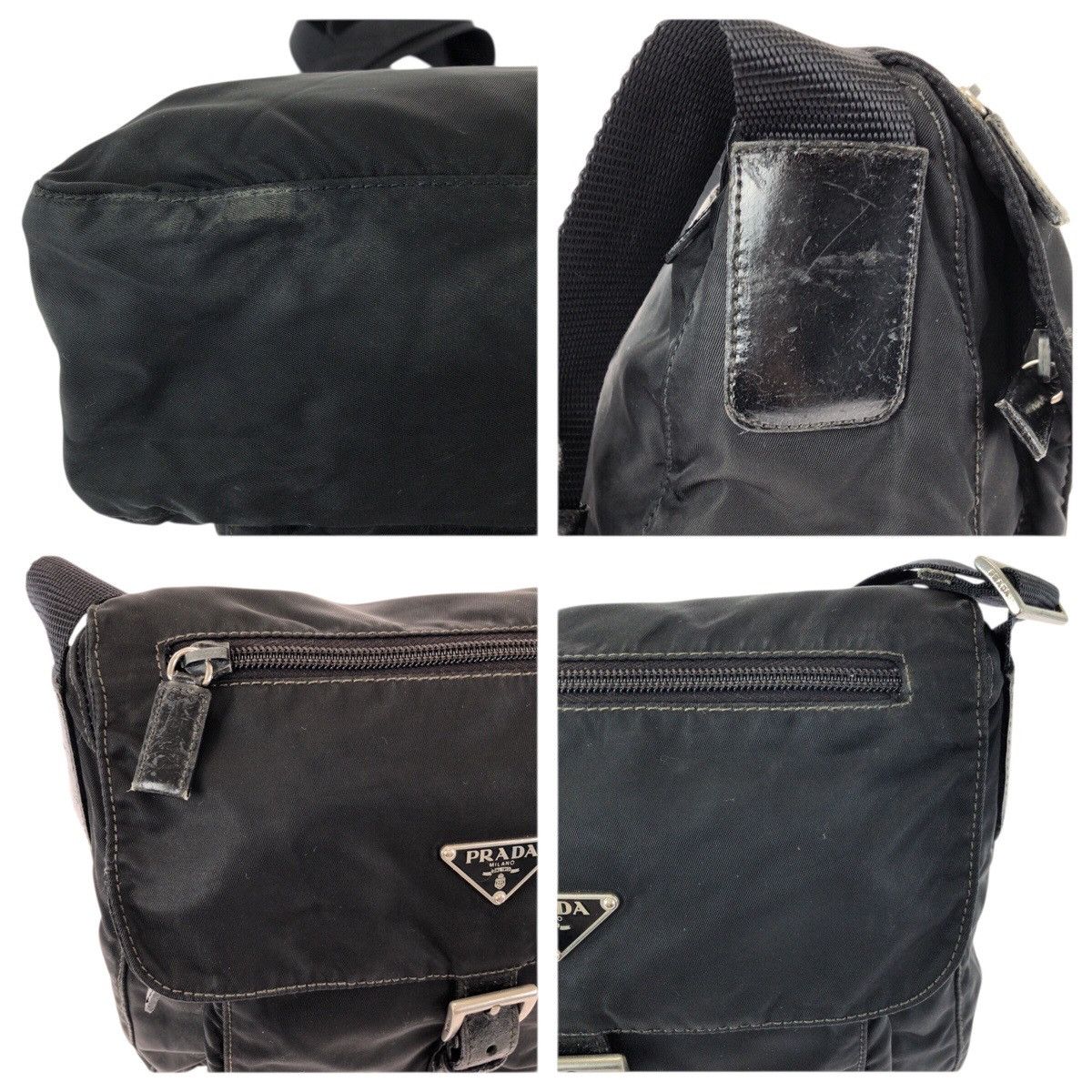 Prada Prada Prada Tessuto Nylon Leather Shoulder Bag Textile Shoulder Bag DUTY FREE for USA Size ONE SIZE - 5 Thumbnail