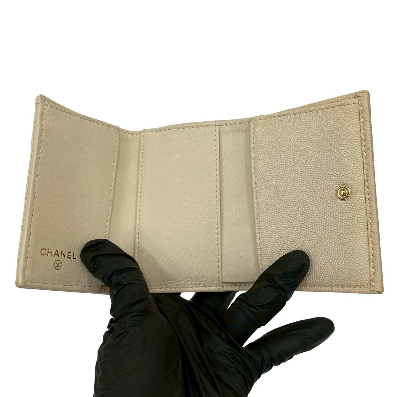 Chanel Chanel Chanel Matelasse Caviar Leather Trifold Wallet Leather Short Wallet DUTY FREE for USA Size ONE SIZE - 8 Thumbnail