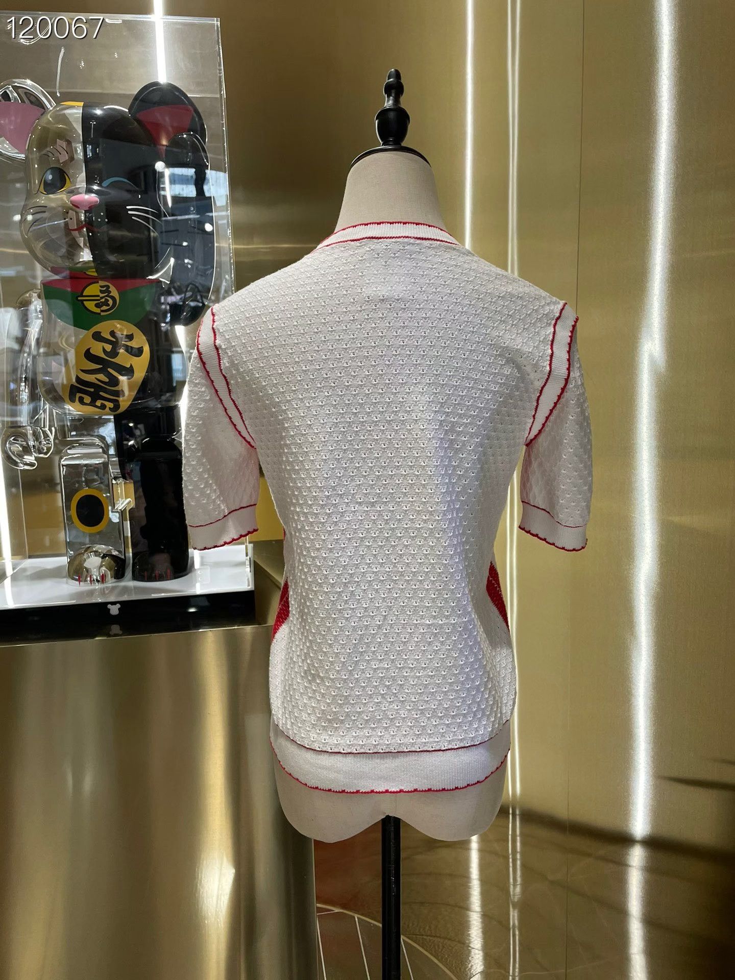 Chanel Chanel Cruise Red White Knit Top Size XS / US 0-2 / IT 36-38 - 2 Thumbnail