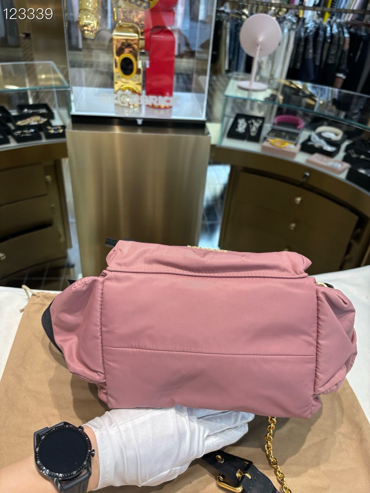 Burberry Burberry Small Pink Waterproof Nylon Backpack Size ONE SIZE - 4 Thumbnail
