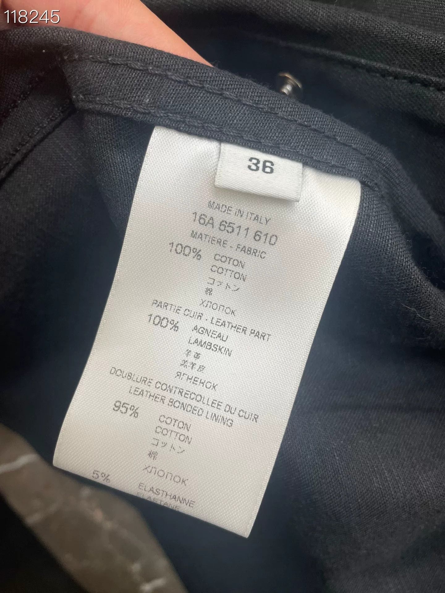 Givenchy Givenchy Black Spliced Denim Shirt Jacket Size XS / US 0-2 / IT 36-38 - 4 Thumbnail