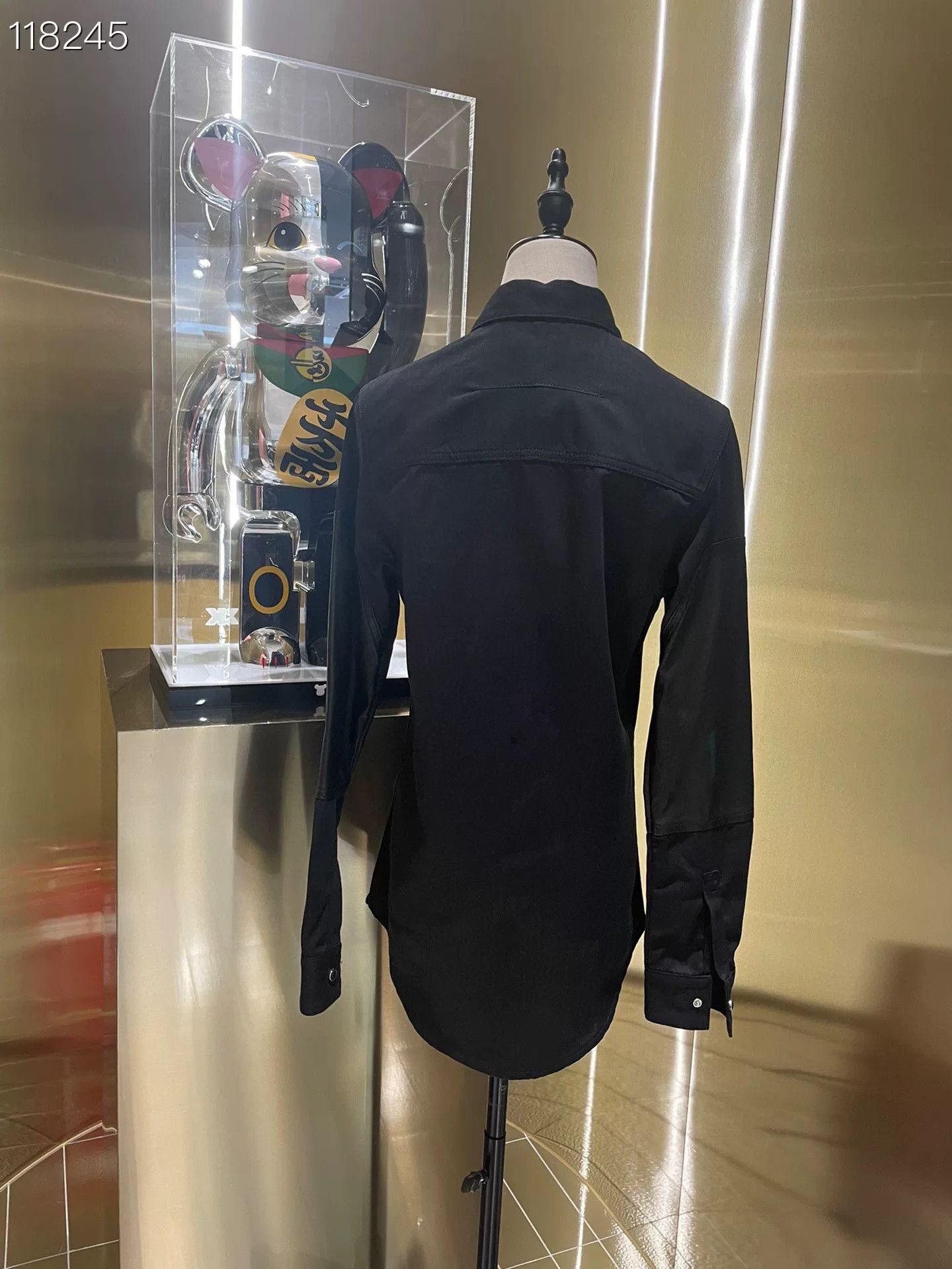 Givenchy Givenchy Black Spliced Denim Shirt Jacket Size XS / US 0-2 / IT 36-38 - 2 Thumbnail