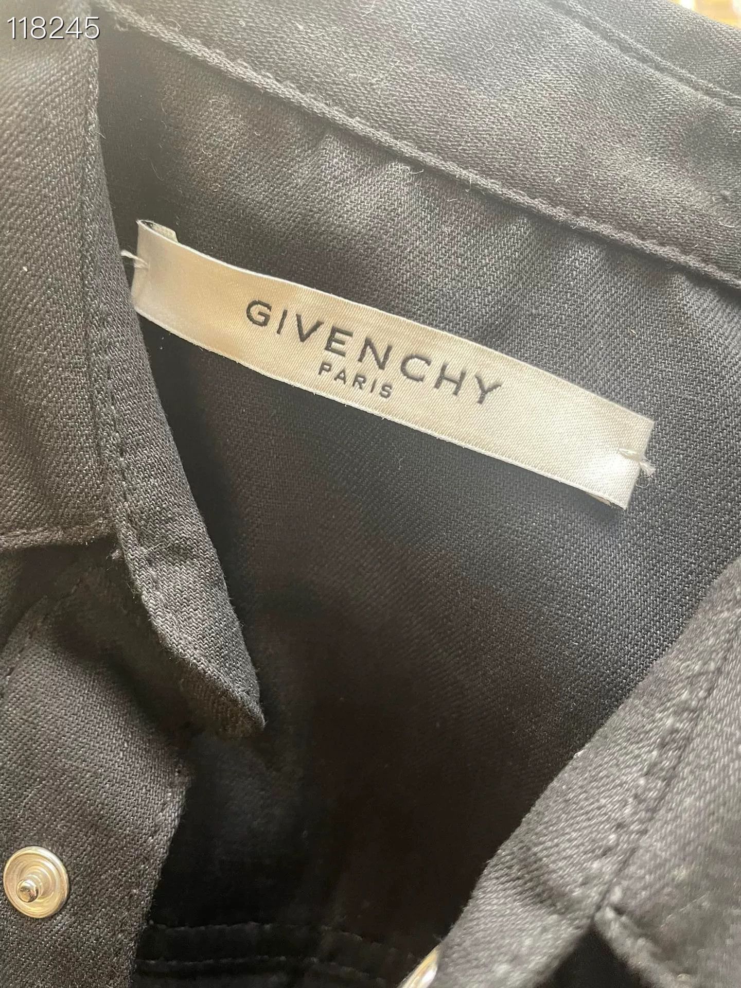 Givenchy Givenchy Black Spliced Denim Shirt Jacket Size XS / US 0-2 / IT 36-38 - 5 Thumbnail