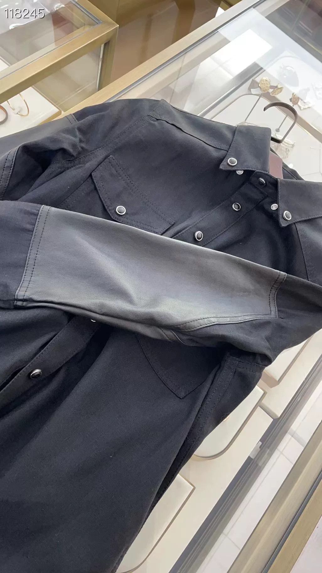 Givenchy Givenchy Black Spliced Denim Shirt Jacket Size XS / US 0-2 / IT 36-38 - 6 Thumbnail