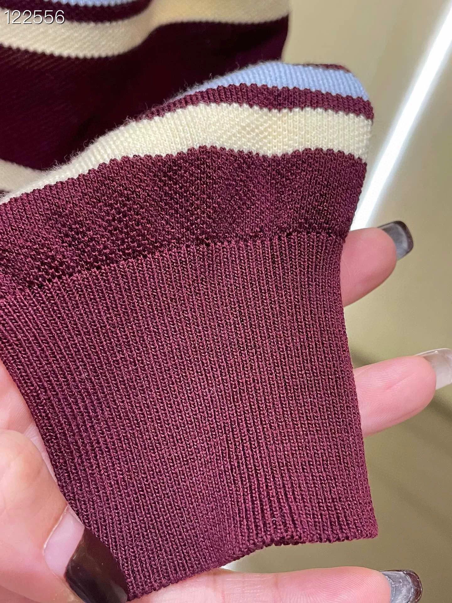 Miu Miu Miu Miu 2024 Striped Long-Sleeve Polo Size XS / US 0-2 / IT 36-38 - 5 Thumbnail