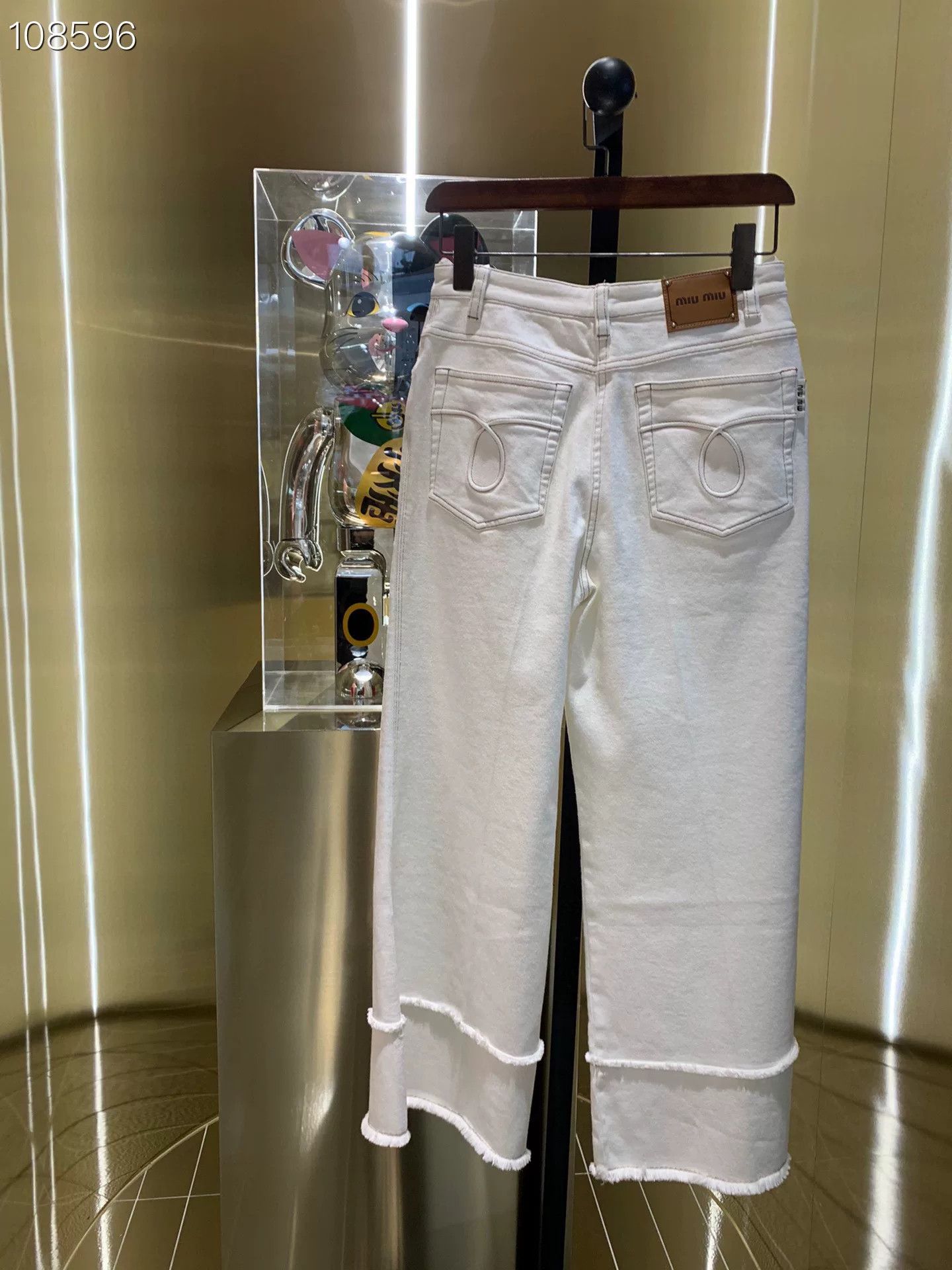 Miu Miu Miu Miu Women's Wide-Leg Pants Size 40" / US 18 - 2 Thumbnail