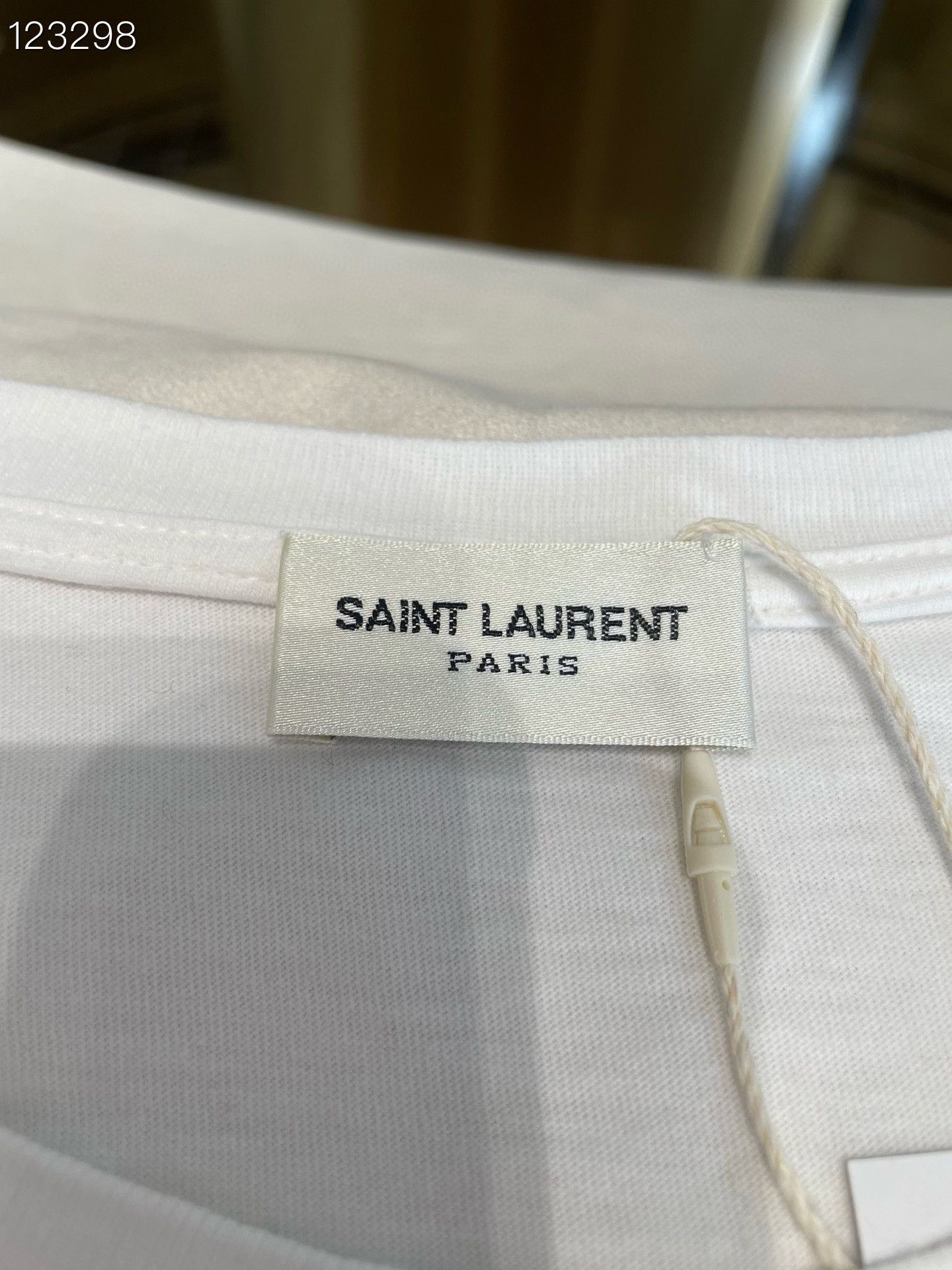 Saint Laurent Paris SLP White Heart Logo Crew Neck Tee Size XS / US 0-2 / IT 36-38 - 3 Thumbnail
