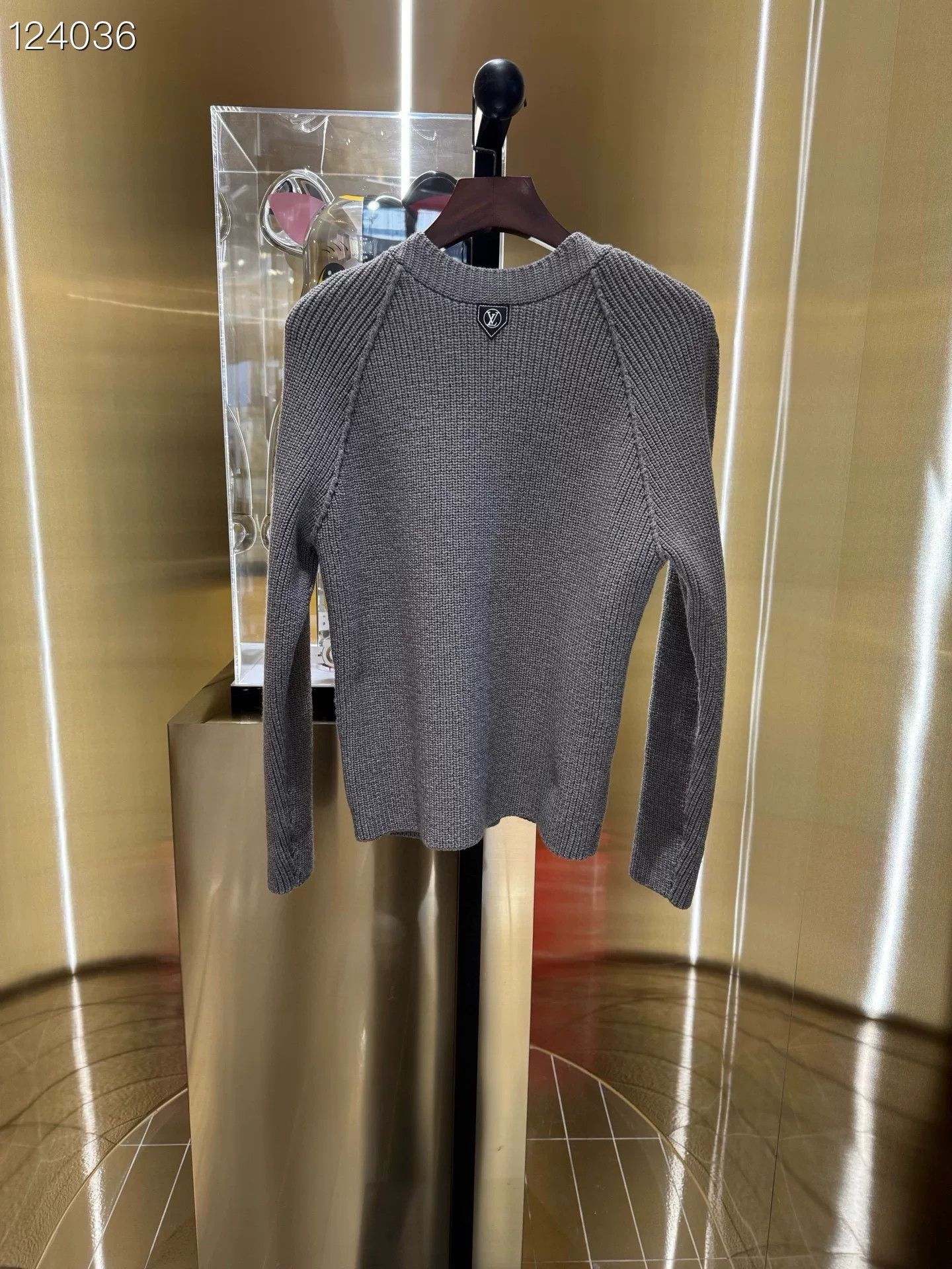 Louis Vuitton Louis Vuitton Gray Ribbed Sweater Cardigan Size S / US 4 / IT 40 - 2 Thumbnail