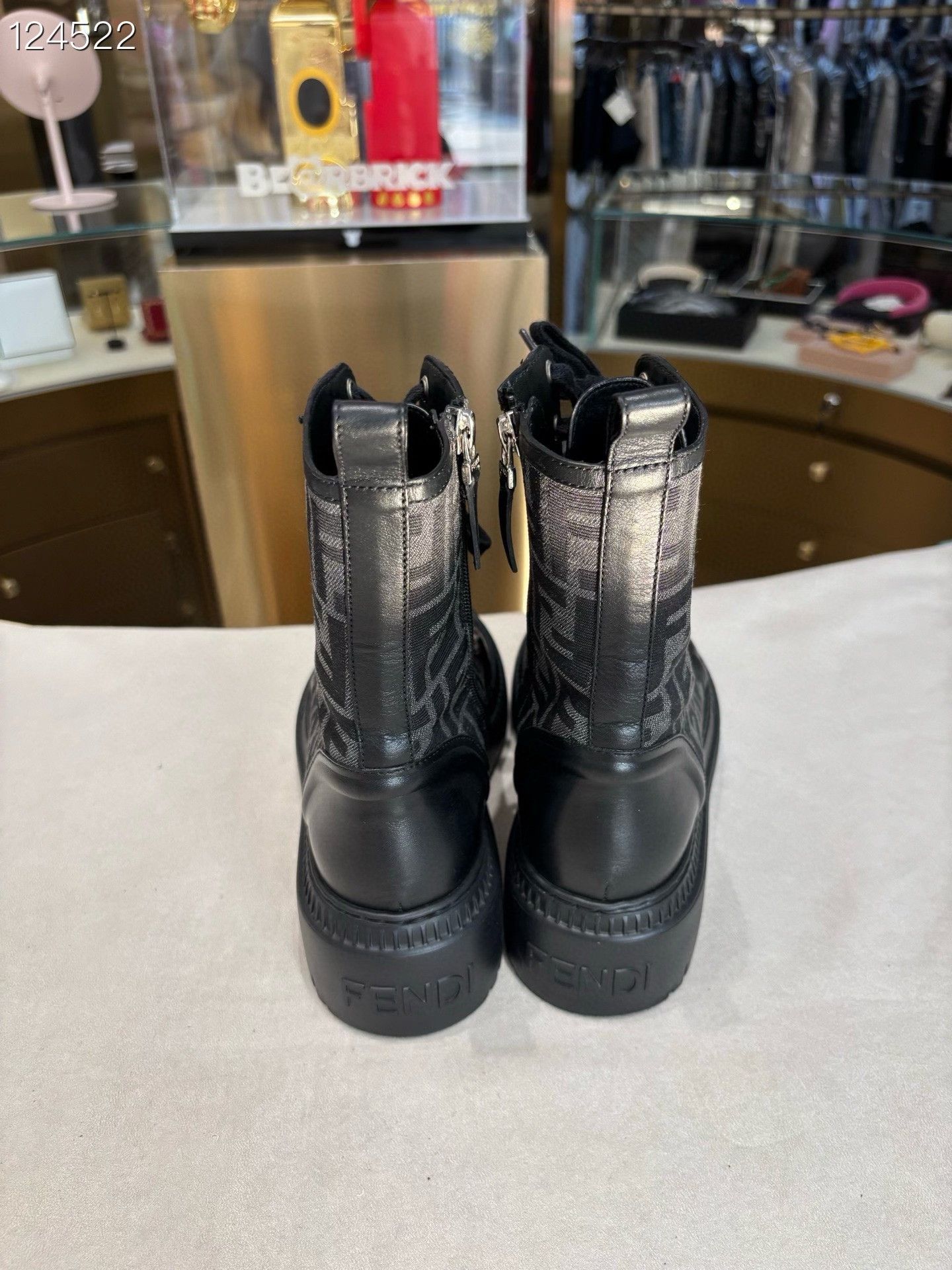 Fendi Fendi Domino Monogram Combat Boots Size US 5 / IT 35 - 3 Thumbnail