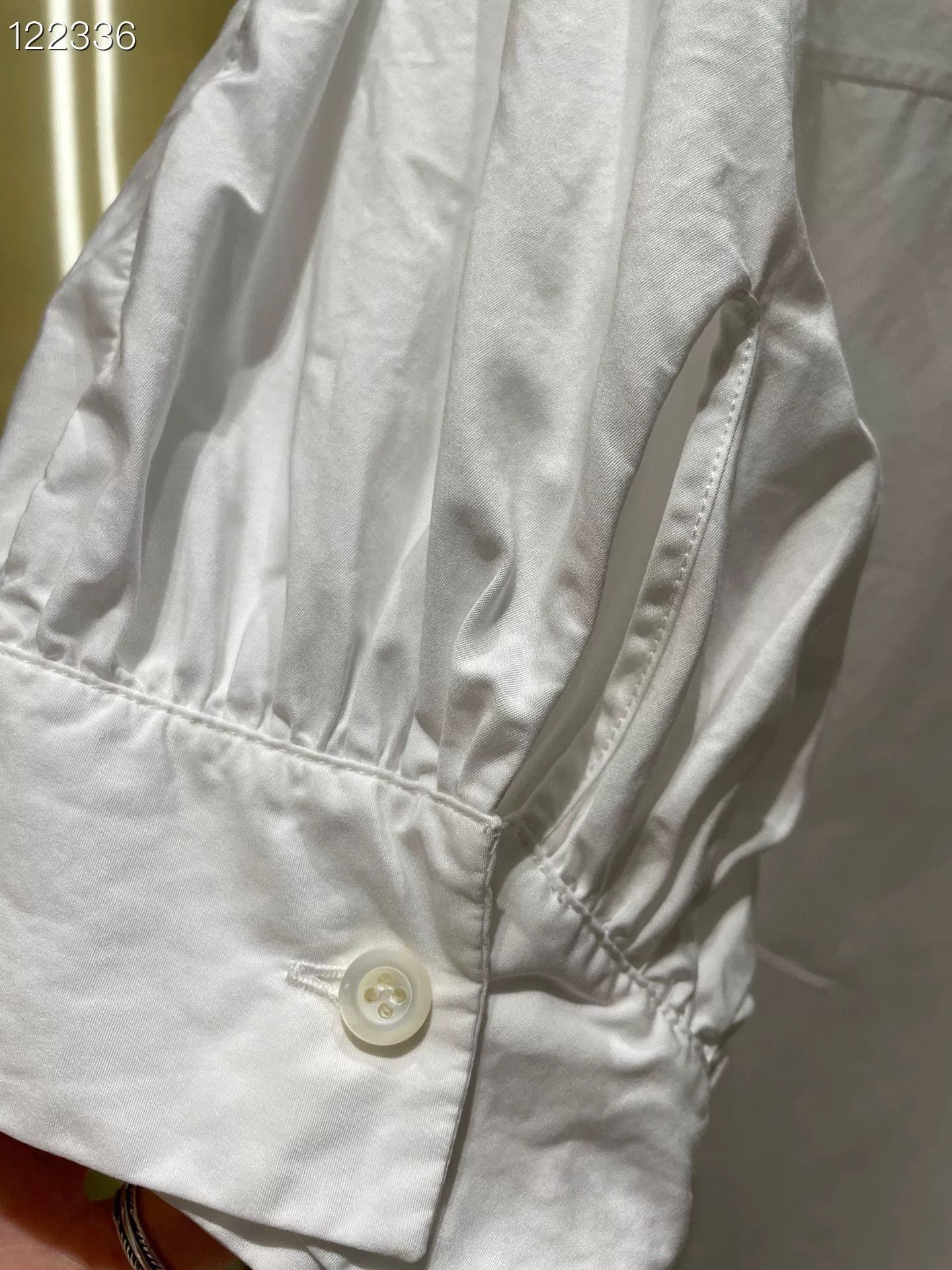 Prada Prada Three-Quarter Sleeve White Shirt Size S / US 4 / IT 40 - 6 Thumbnail