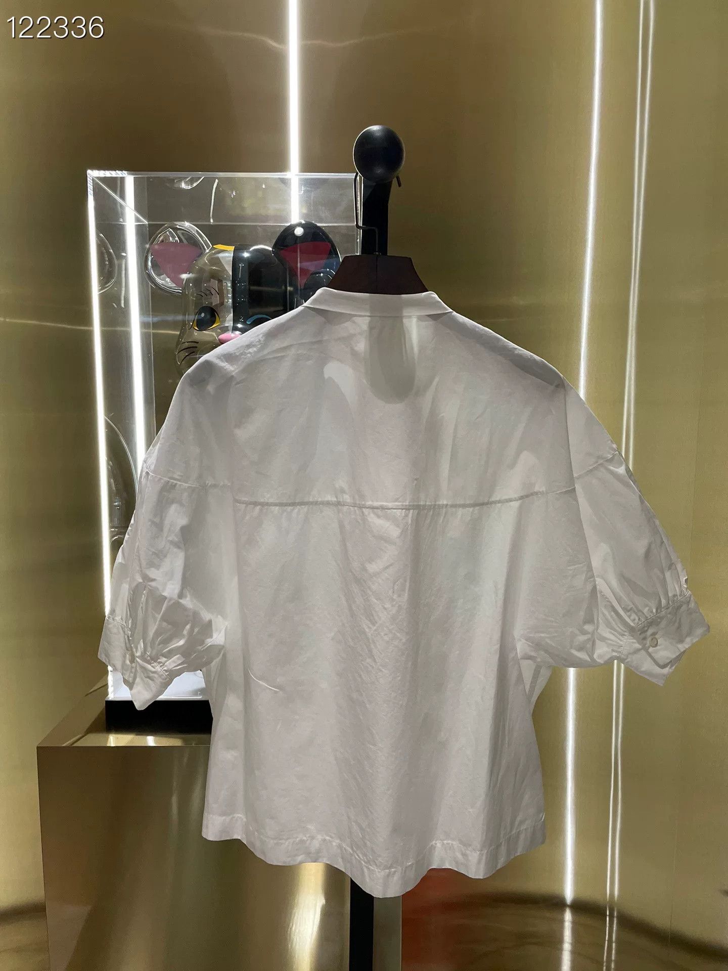 Prada Prada Three-Quarter Sleeve White Shirt Size S / US 4 / IT 40 - 5 Thumbnail