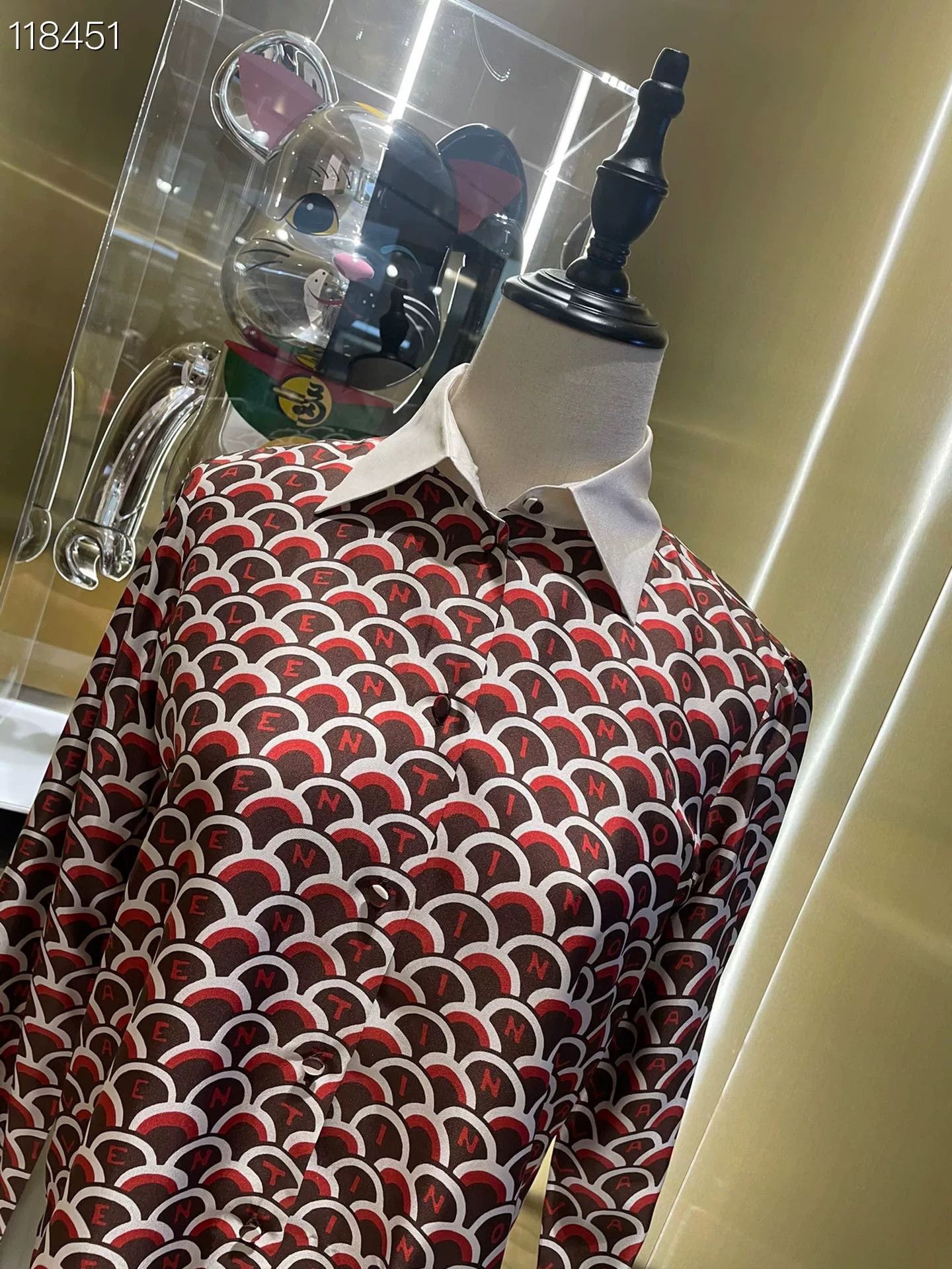 Valentino Valentino Main Line Silk Shirt 078274 v513 Size US XXS / EU 40 - 3 Thumbnail