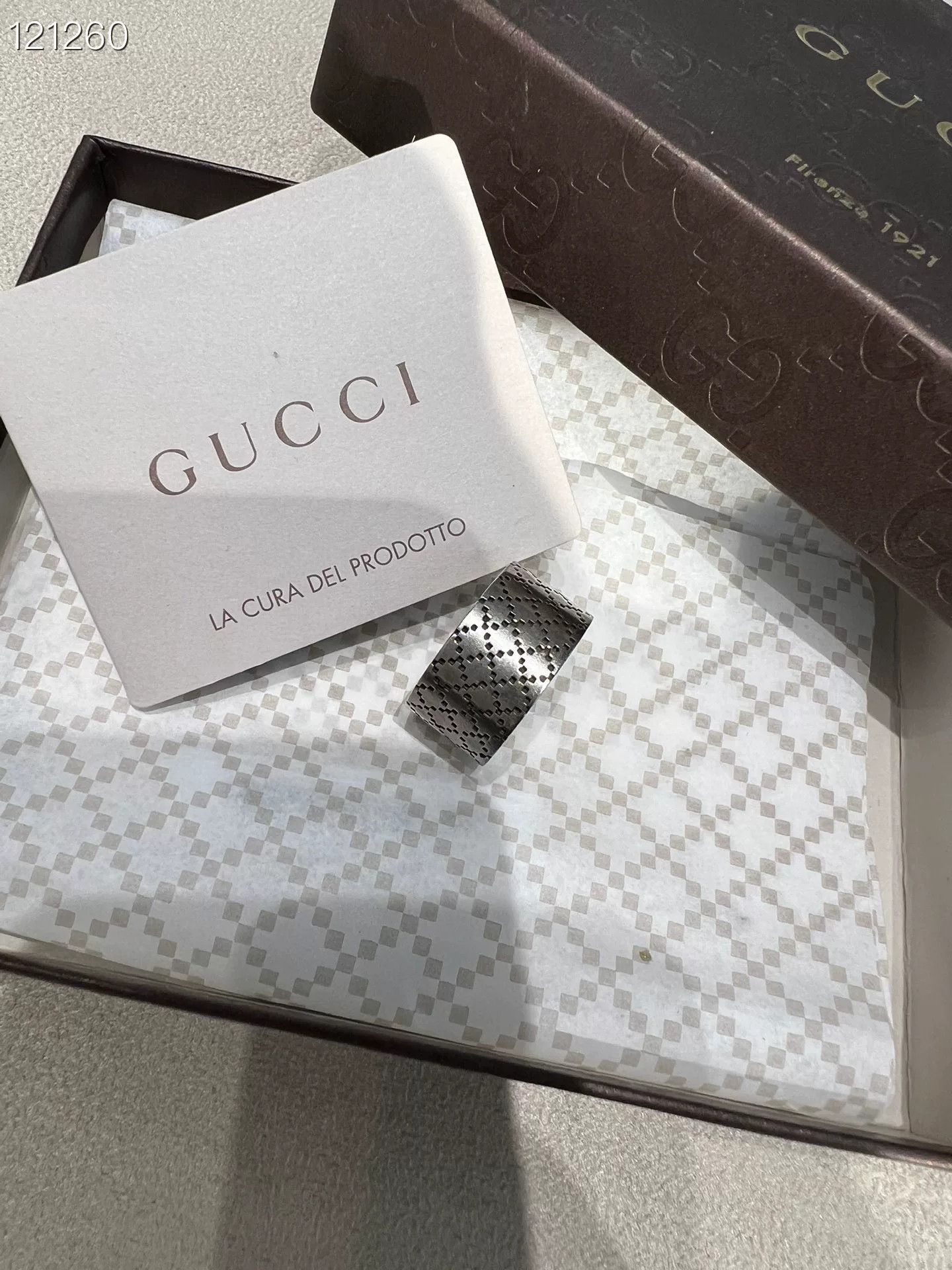 Gucci Gucci 100596v515 925 Silver Wide Ring Size ONE SIZE - 2 Thumbnail