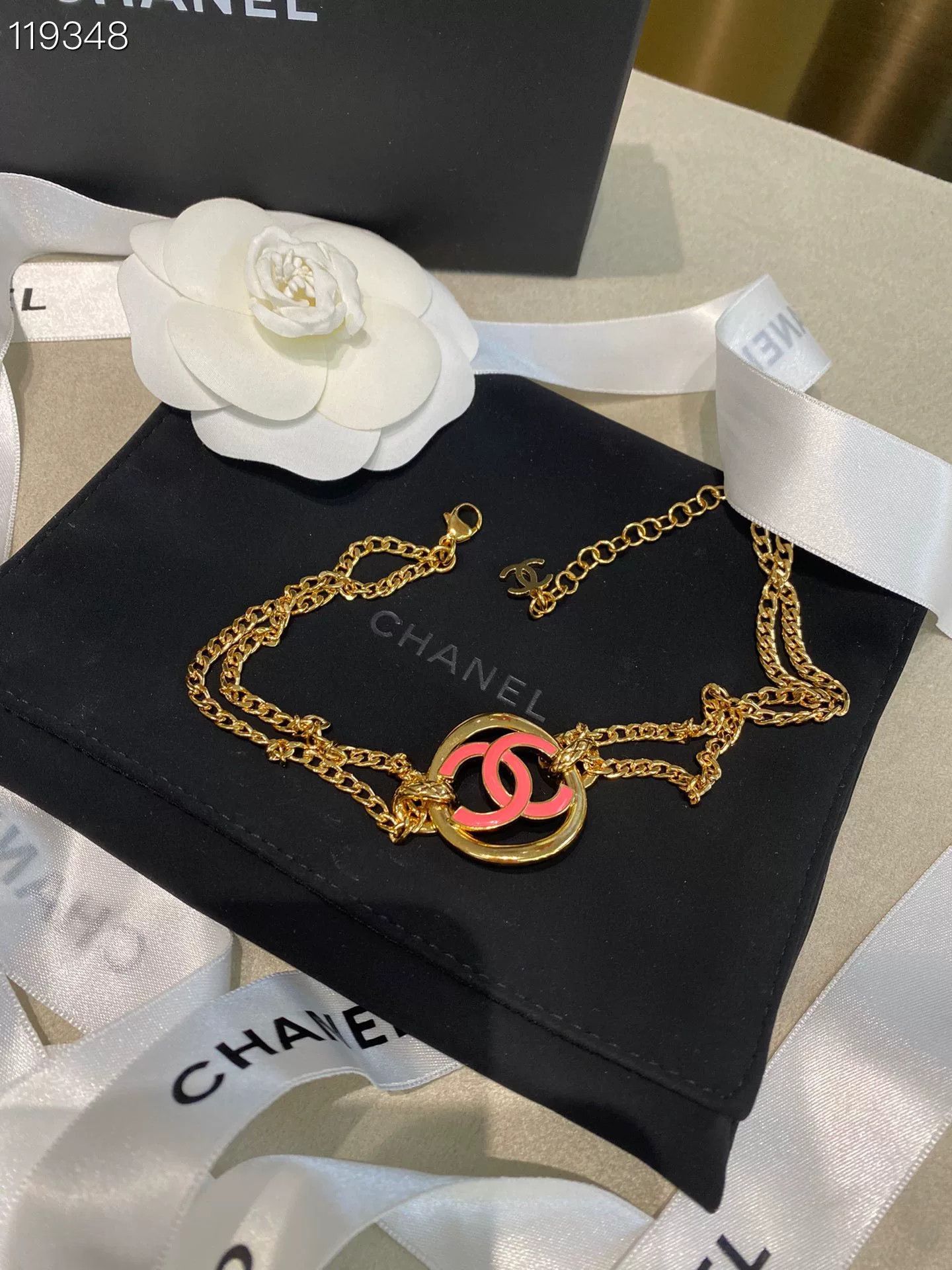 Chanel Chanel Circle Double C Double Chain Necklace Size ONE SIZE - 4 Thumbnail