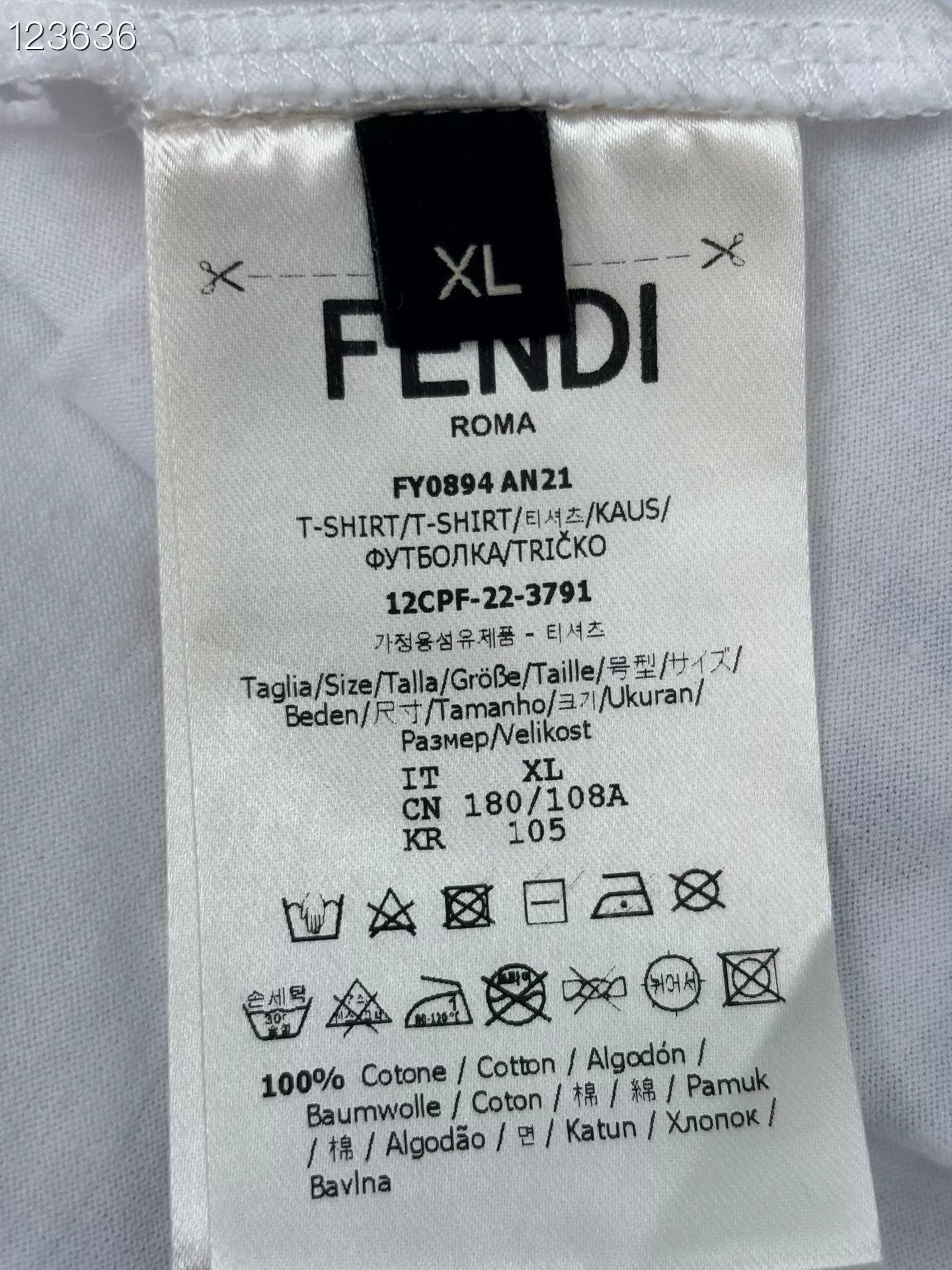 Fendi Fendi New Gradient Logo Casual T-Shirt Size US XL / EU 56 / 4 - 4 Thumbnail