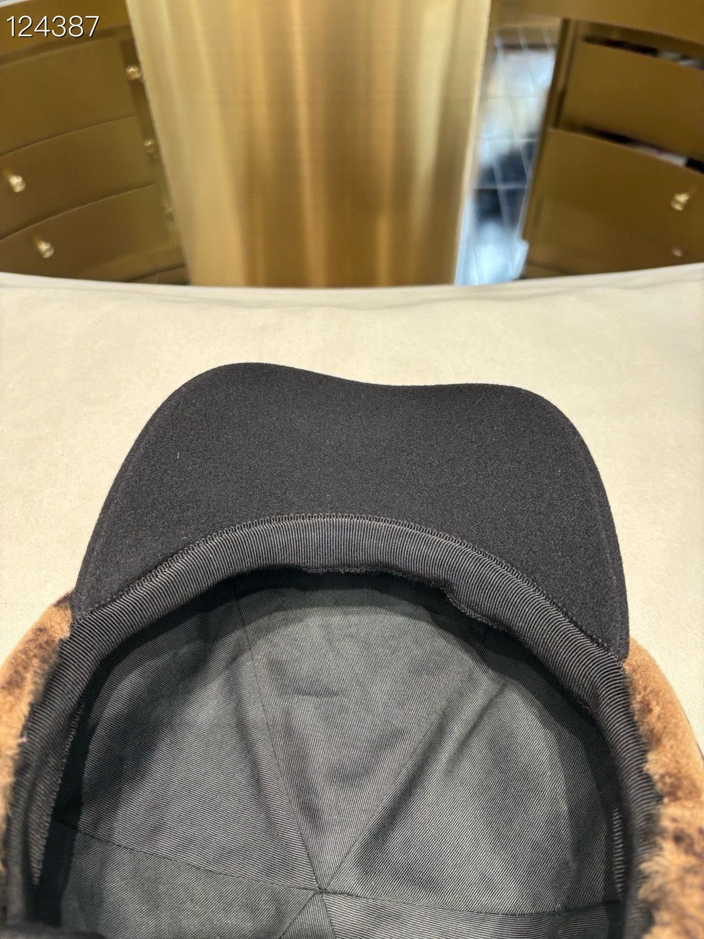 Fendi Fendi Brown FF Print Wool Baseball Cap Size ONE SIZE - 6 Thumbnail