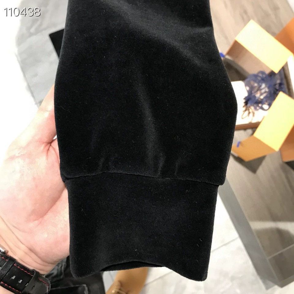 Gucci Gucci Black Velvet Sweatshirt L Size US L / EU 52-54 / 3 - 4 Thumbnail