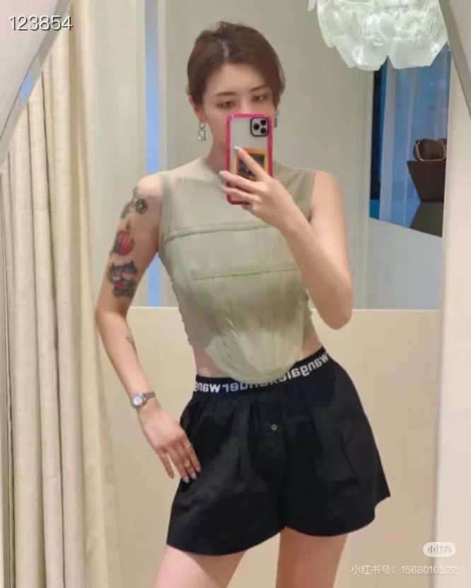 Alexander Wang Alexanderwang Logo Elastic Letter Shorts Size US 30 / EU 46 - 6 Thumbnail