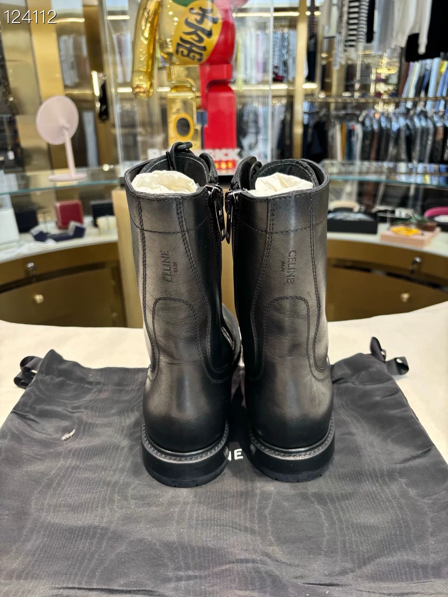 Celine Celine Classic Minimal Mid-Calf Martin Boots Size US 8 / IT 38 - 4 Thumbnail