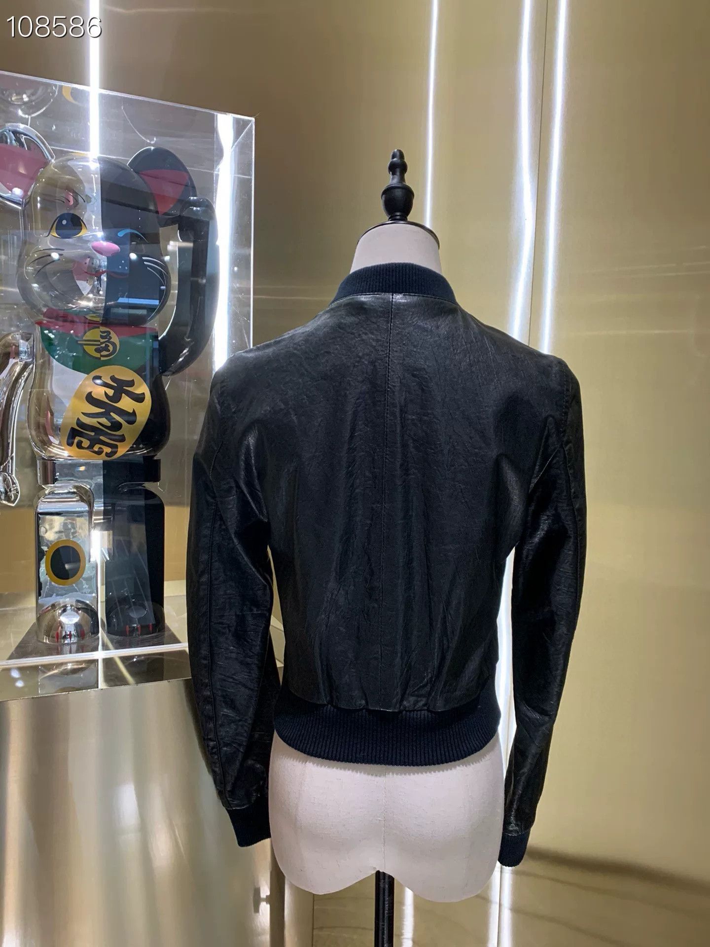 Dolce & Gabbana DG Kimono Collar Leather Jacket Size S / US 4 / IT 40 - 2 Thumbnail