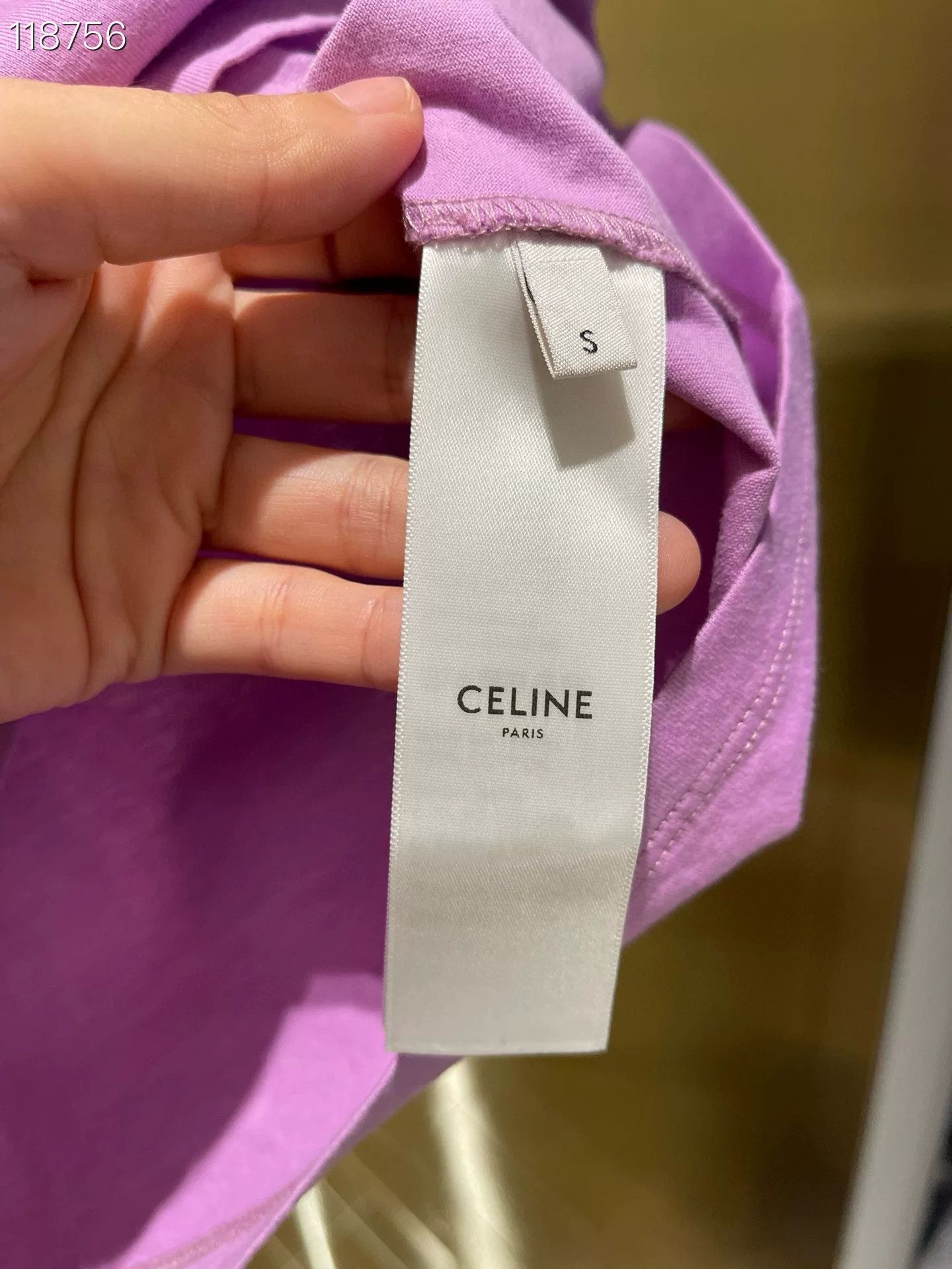 Celine Celine Purple Letter Short-Sleeve T-shirt Size S / US 4 / IT 40 - 4 Thumbnail