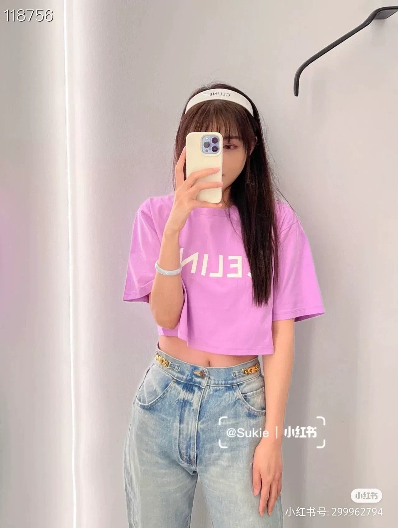 Celine Celine Purple Letter Short-Sleeve T-shirt Size S / US 4 / IT 40 - 6 Thumbnail