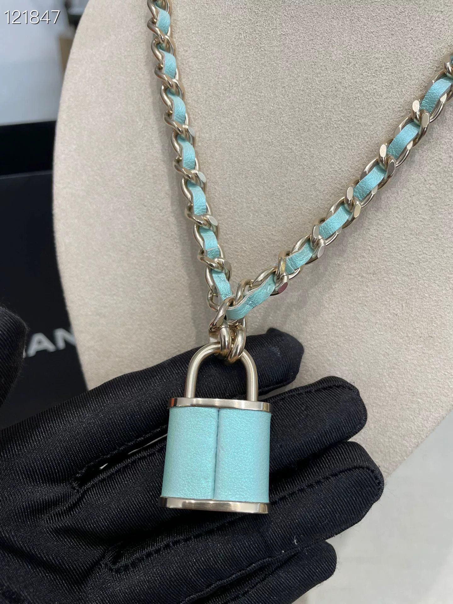 Chanel Chanel Lock Head Leather Rope Necklace Size ONE SIZE - 3 Thumbnail