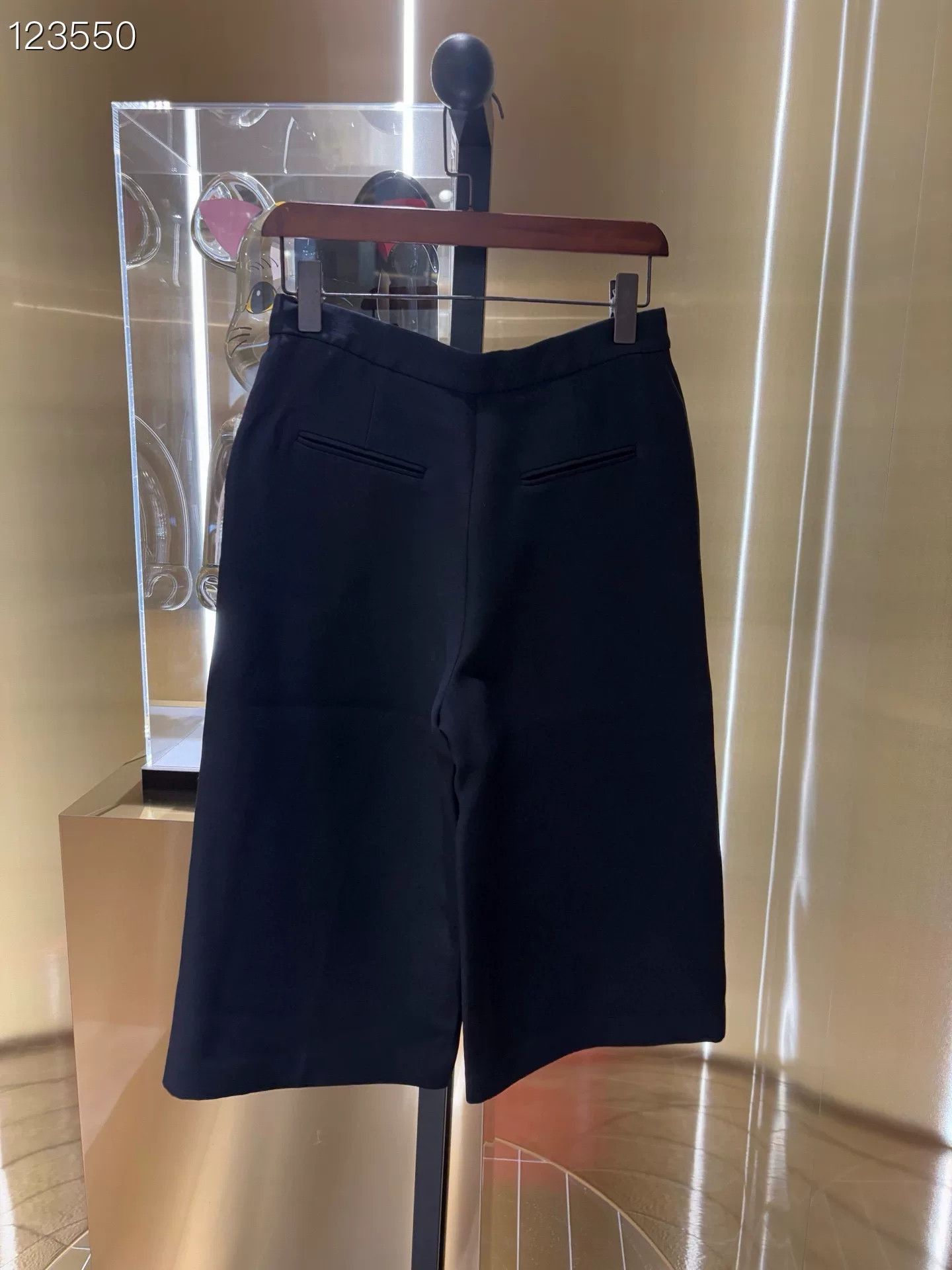 Dior Dior Navy Cropped Wide-Leg Pants 38 Size 38" / US 16 / IT 52 - 2 Thumbnail