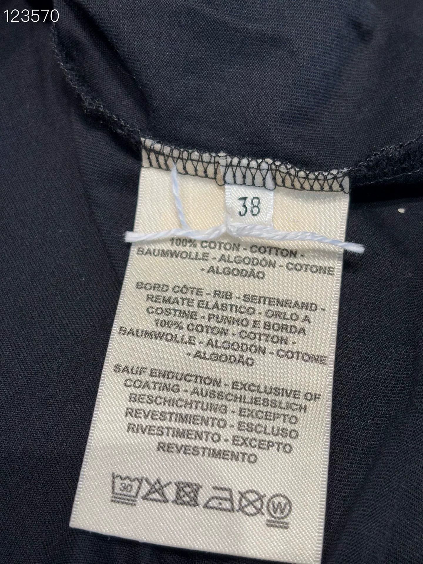 Hermes Hermès Classic White Wave Black T-shirt Size S / US 4 / IT 40 - 4 Thumbnail