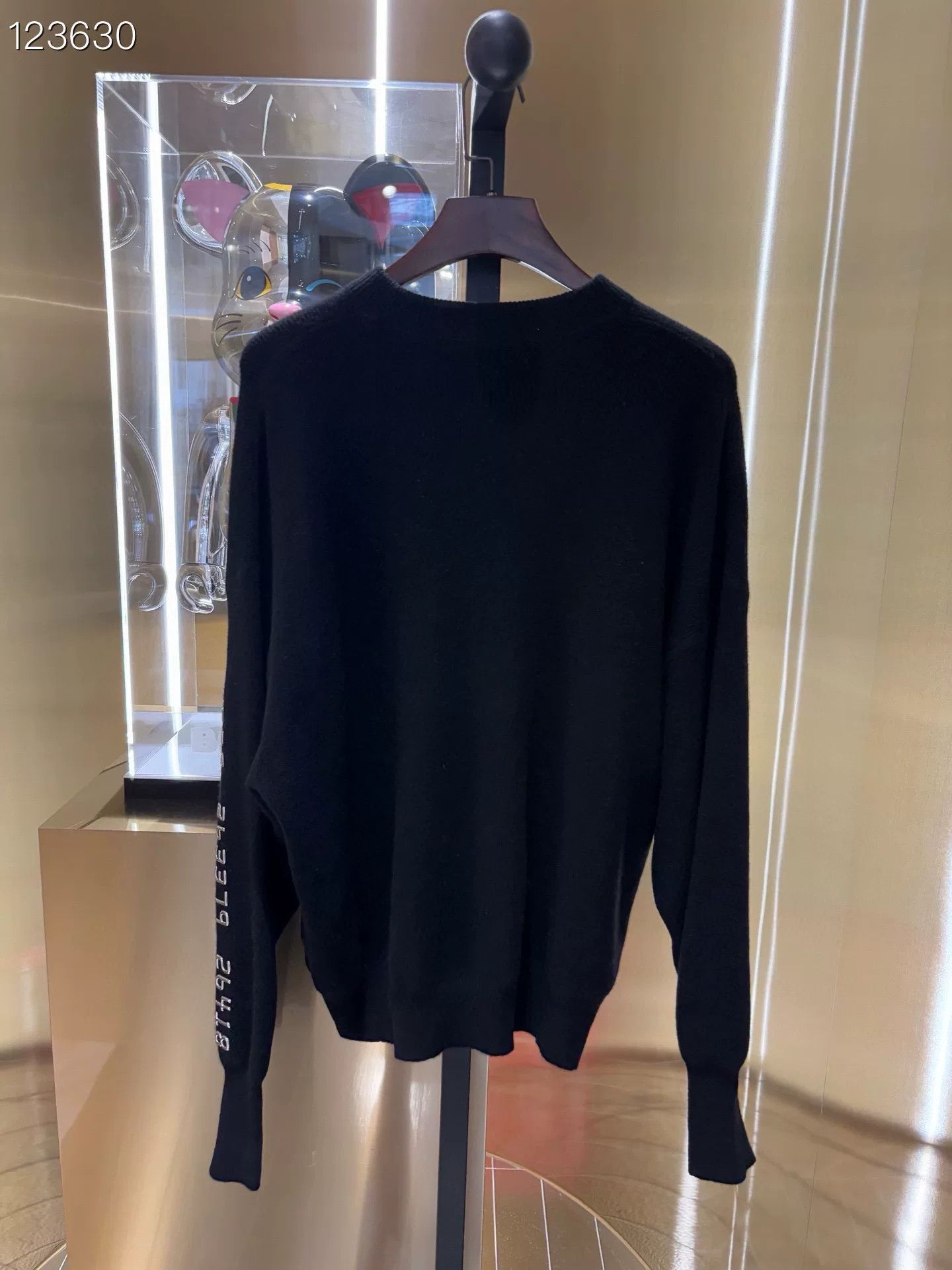 King Black Crew Neck Classic Sweater S Size S / US 4 / IT 40 - 2 Thumbnail