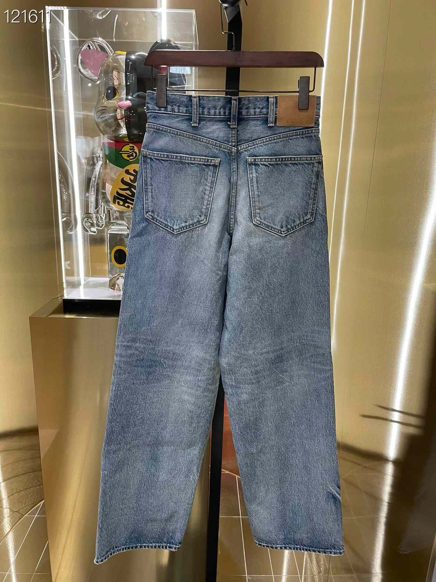 Celine Celine 080359v317 Straight-Leg Jeans Size 27" / US 4 / IT 40 - 2 Thumbnail