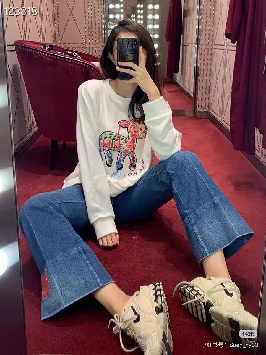 Gucci Gucci Deer Embroidery Fringe Sweatshirt Size XS / US 0-2 / IT 36-38 - 6 Thumbnail