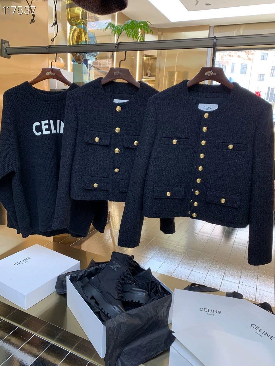 Celine Celine 2022 SS Black Gold Coat Size S / US 4 / IT 40 - 6 Thumbnail