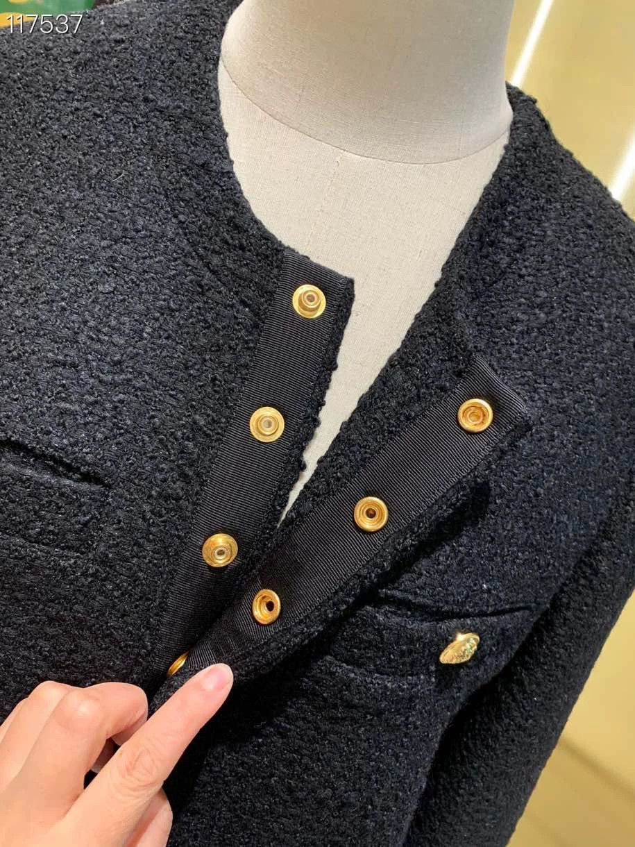 Celine Celine 2022 SS Black Gold Coat Size S / US 4 / IT 40 - 3 Thumbnail