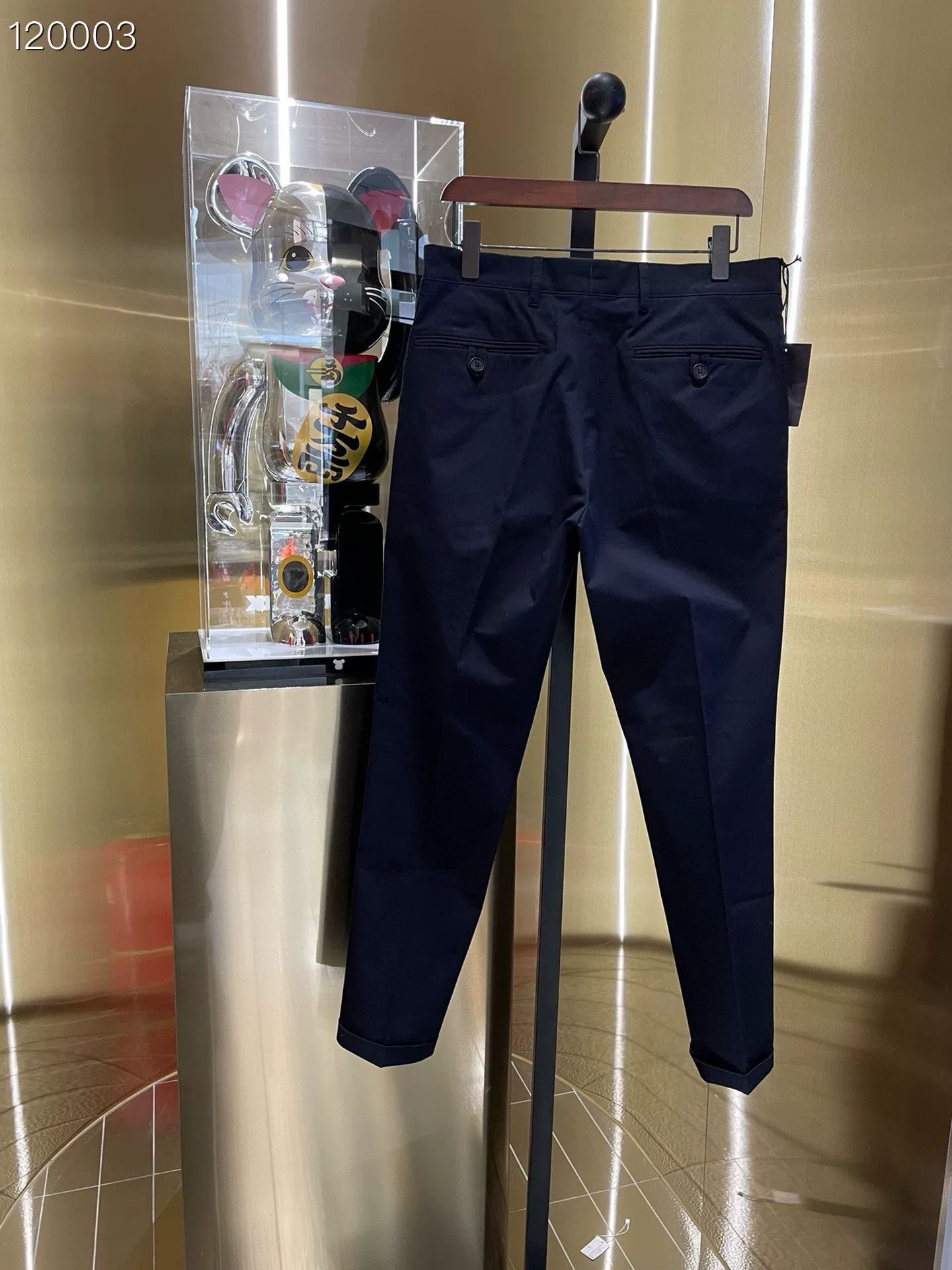 Prada Prada Dark Blue Wool Trousers Size 48 Size US 32 / EU 48 - 2 Thumbnail