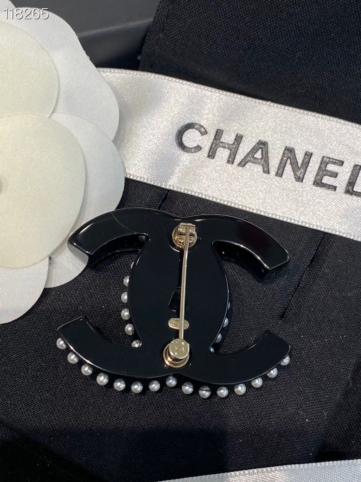 Chanel CHANEL 2022c Acrylic Black Pearl Brooch Size ONE SIZE - 3 Thumbnail