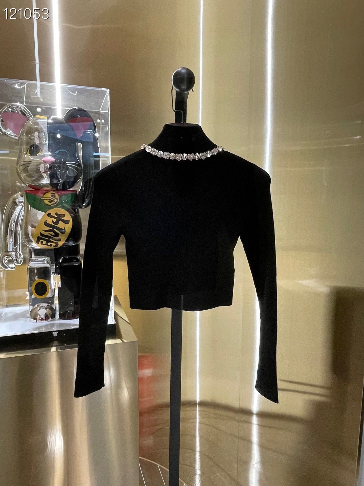 Miu Miu Miumiu Logo Embroidered Diamante Turtleneck Sweater Size S / US 4 / IT 40 - 2 Thumbnail