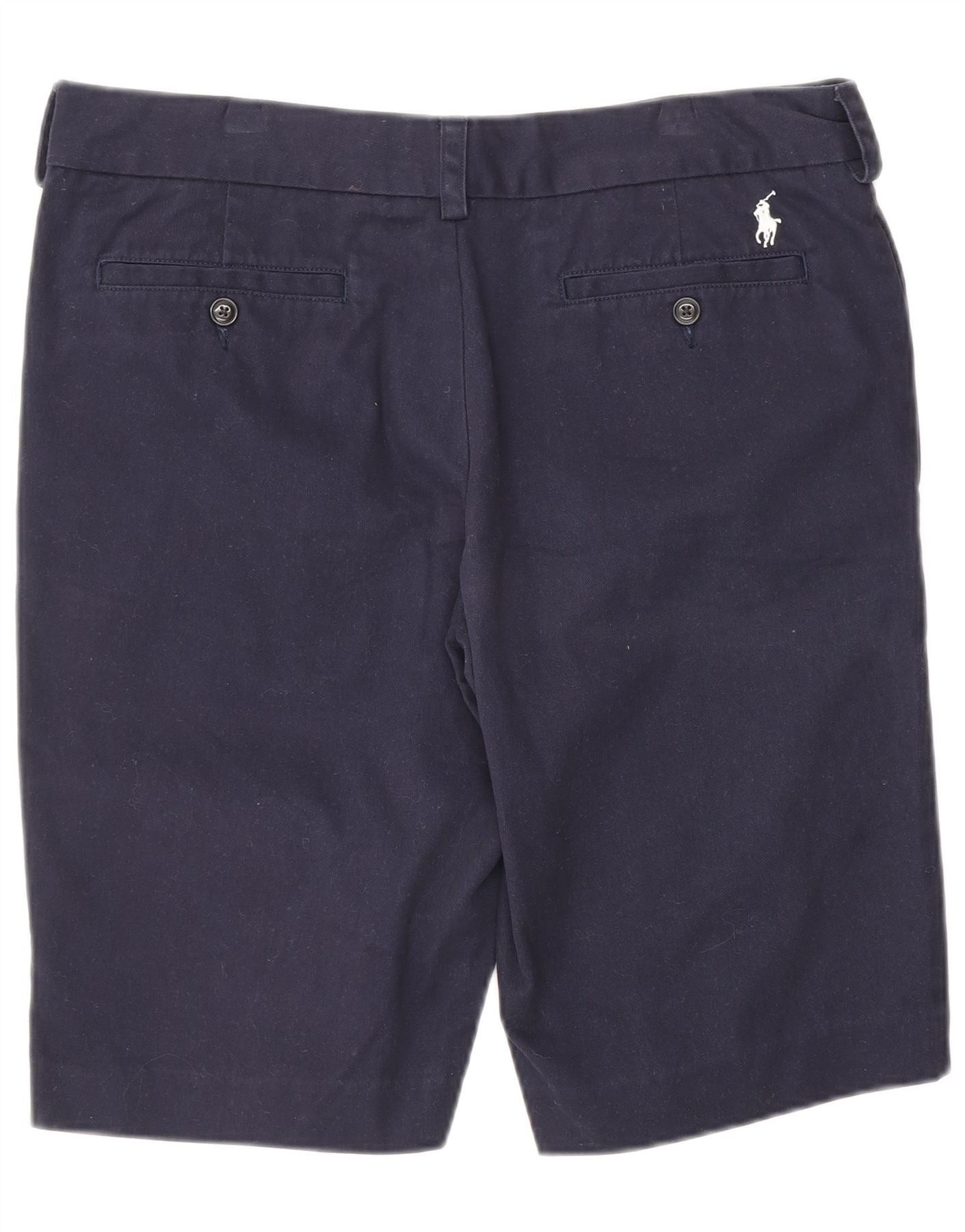 Ralph Lauren Womens Chino Shorts US 8 Medium W32 Navy Blue Cotton Size 27" / US 4 / IT 40 - 2 Thumbnail