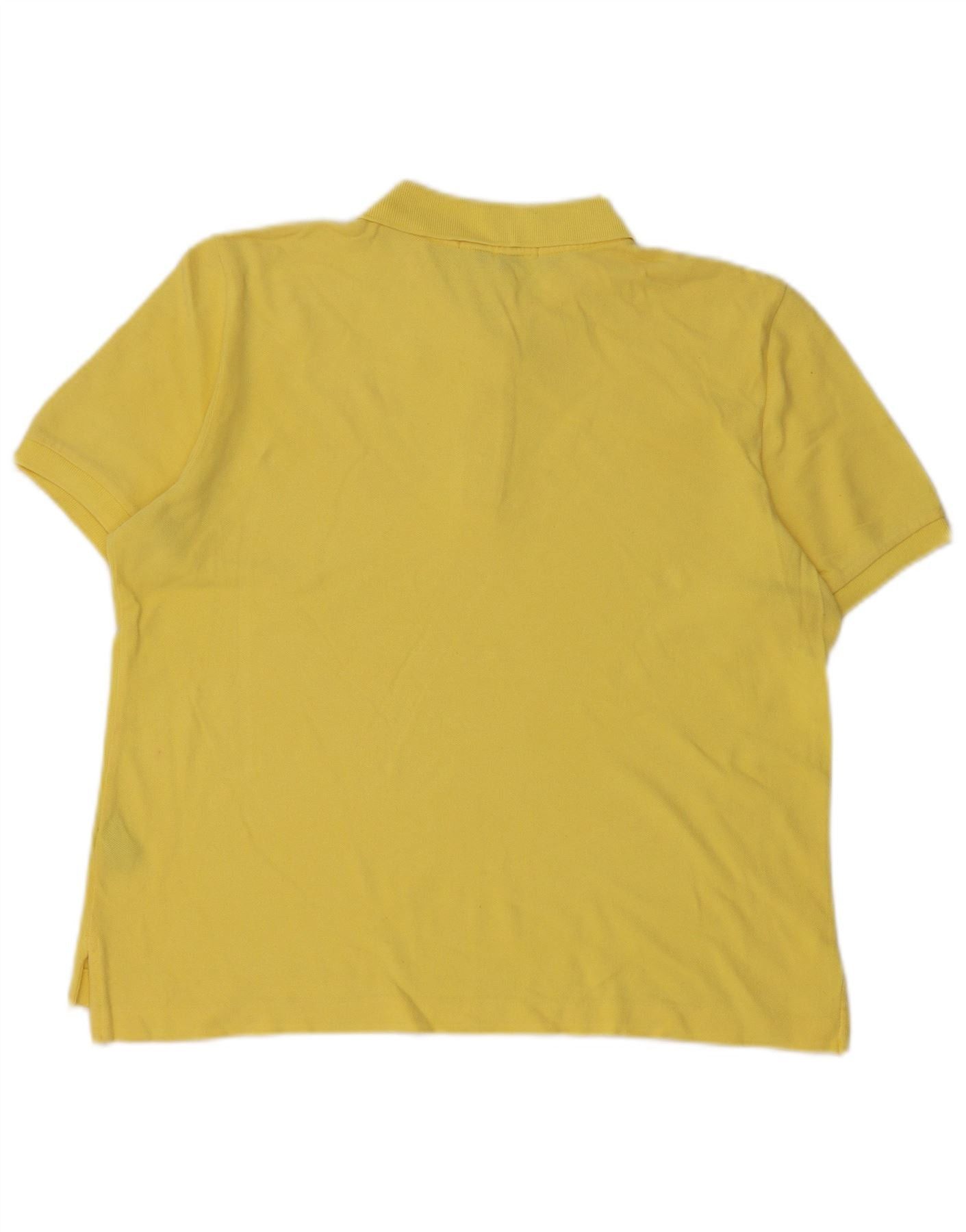 Ralph Lauren Womens Crop Polo Shirt UK 14 Medium Yellow Cotton Size M / US 6-8 / IT 42-44 - 2 Thumbnail