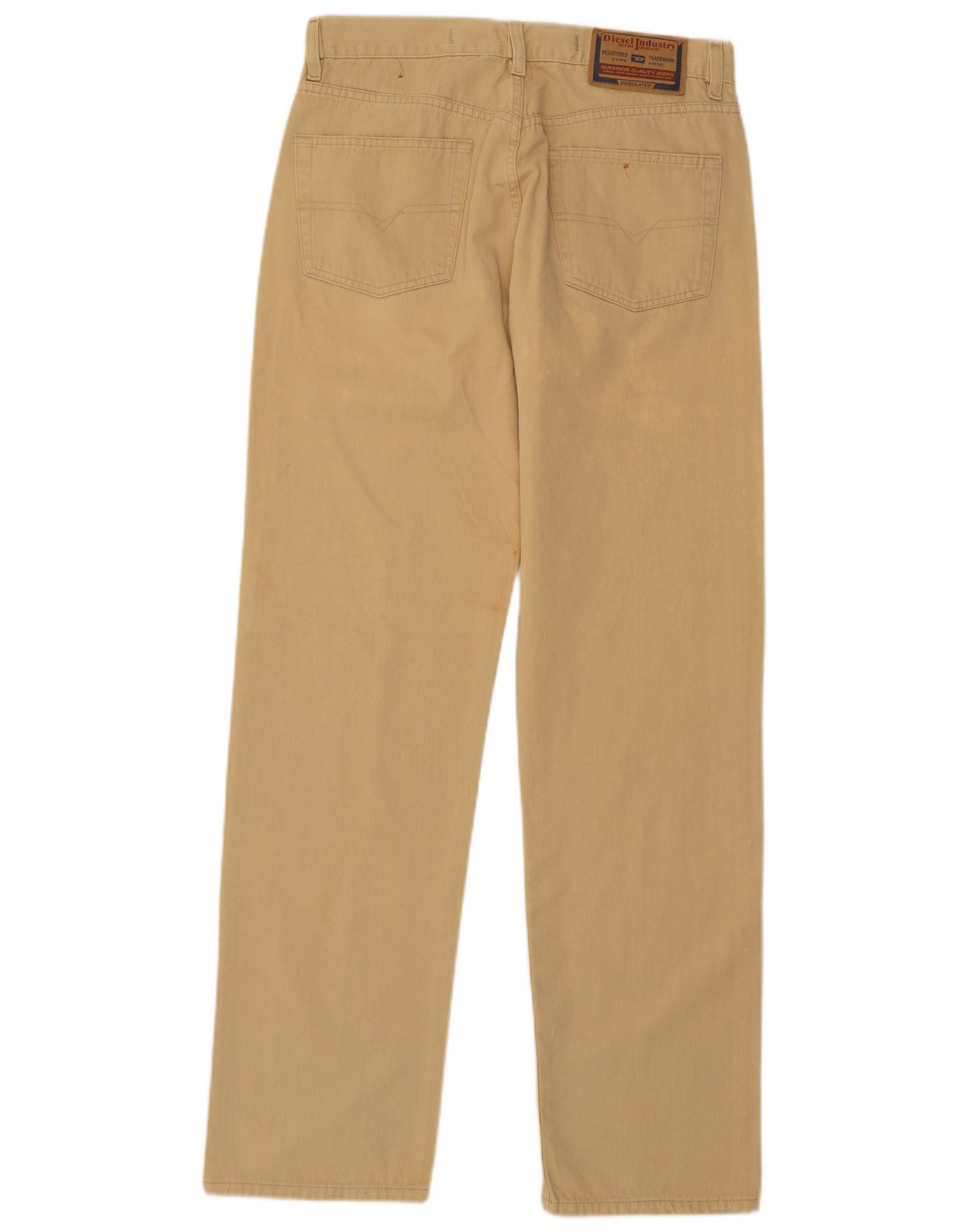 Diesel Womens Straight Casual Trousers W33 L33 Beige Cotton Size 24" / US 00 / IT 34 - 2 Thumbnail
