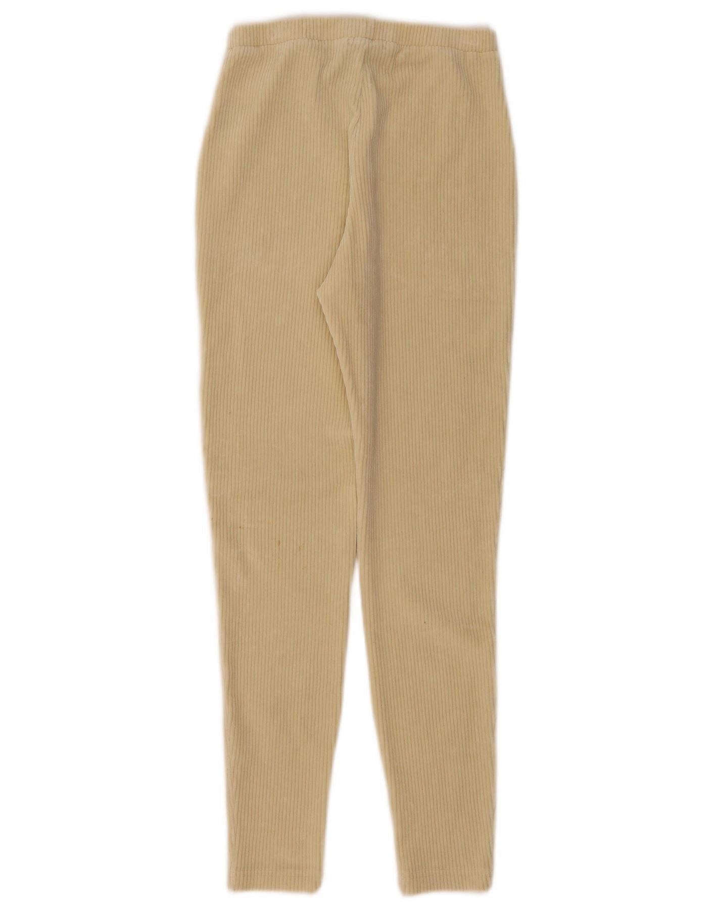 Ralph Lauren Womens Slim Corduroy Trousers Medium W28 L29 Beige Cotton Size 30" / US 8 / IT 44 - 2 Thumbnail