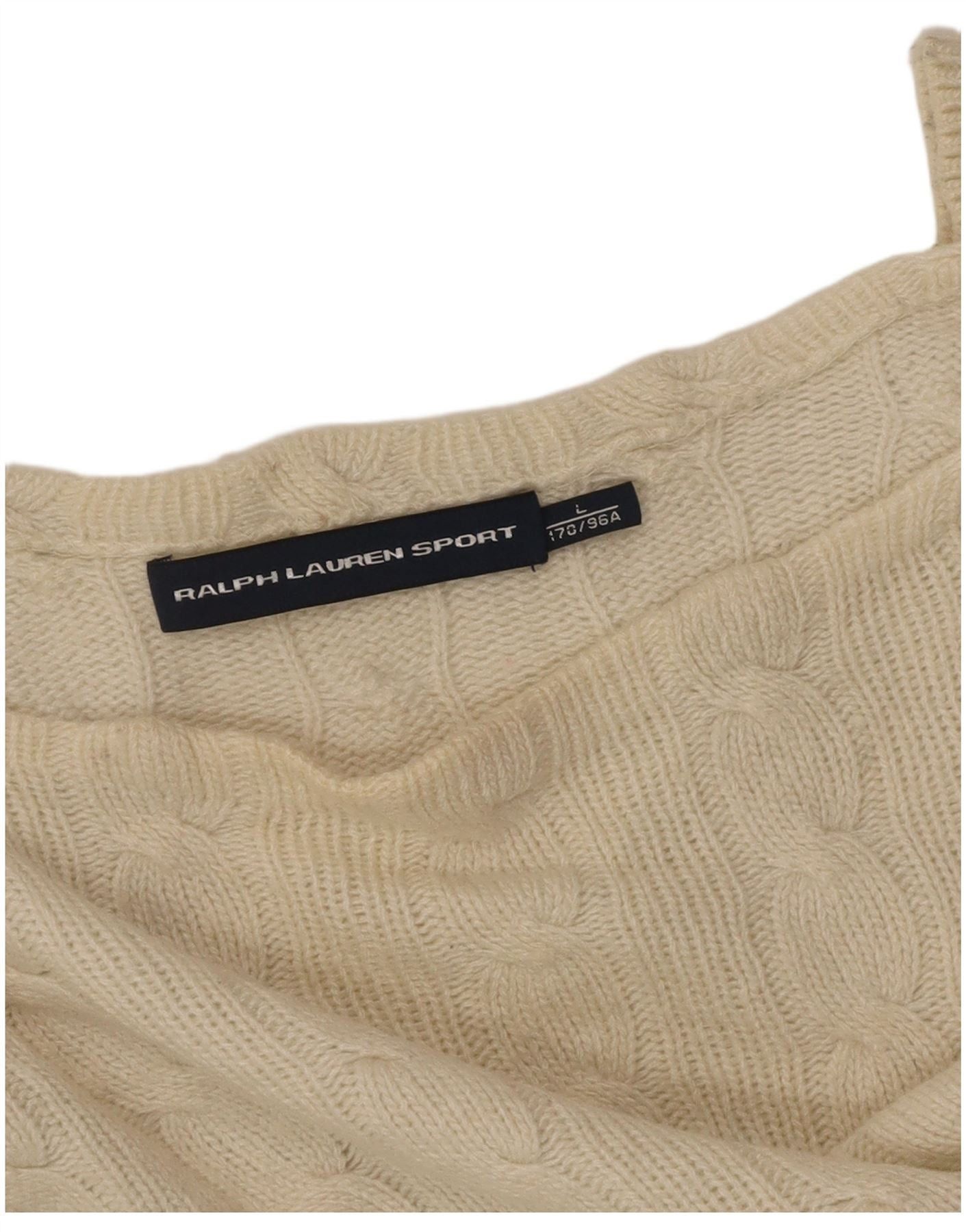 Ralph Lauren Womens Boat Neck Jumper Sweater UK 16 Large Off White Size XXL / US 16-18 / IT 52-54 - 3 Thumbnail
